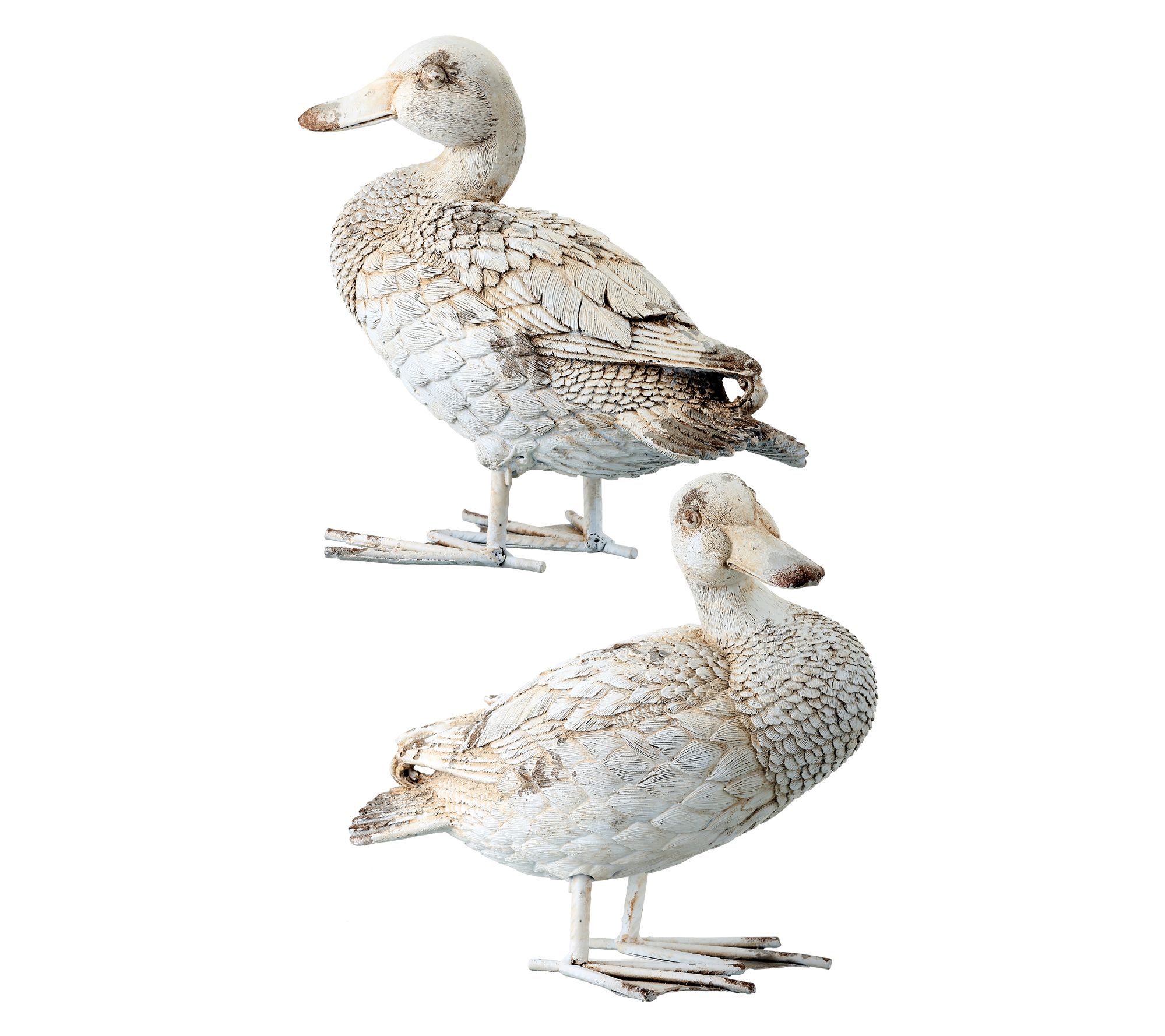 8.5" Weathered Ducks Set of 2 by Valerie