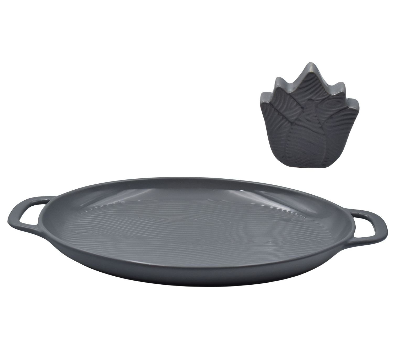 "As Is" Temp-tations Woodland Oval Deep Dish Giving Plate