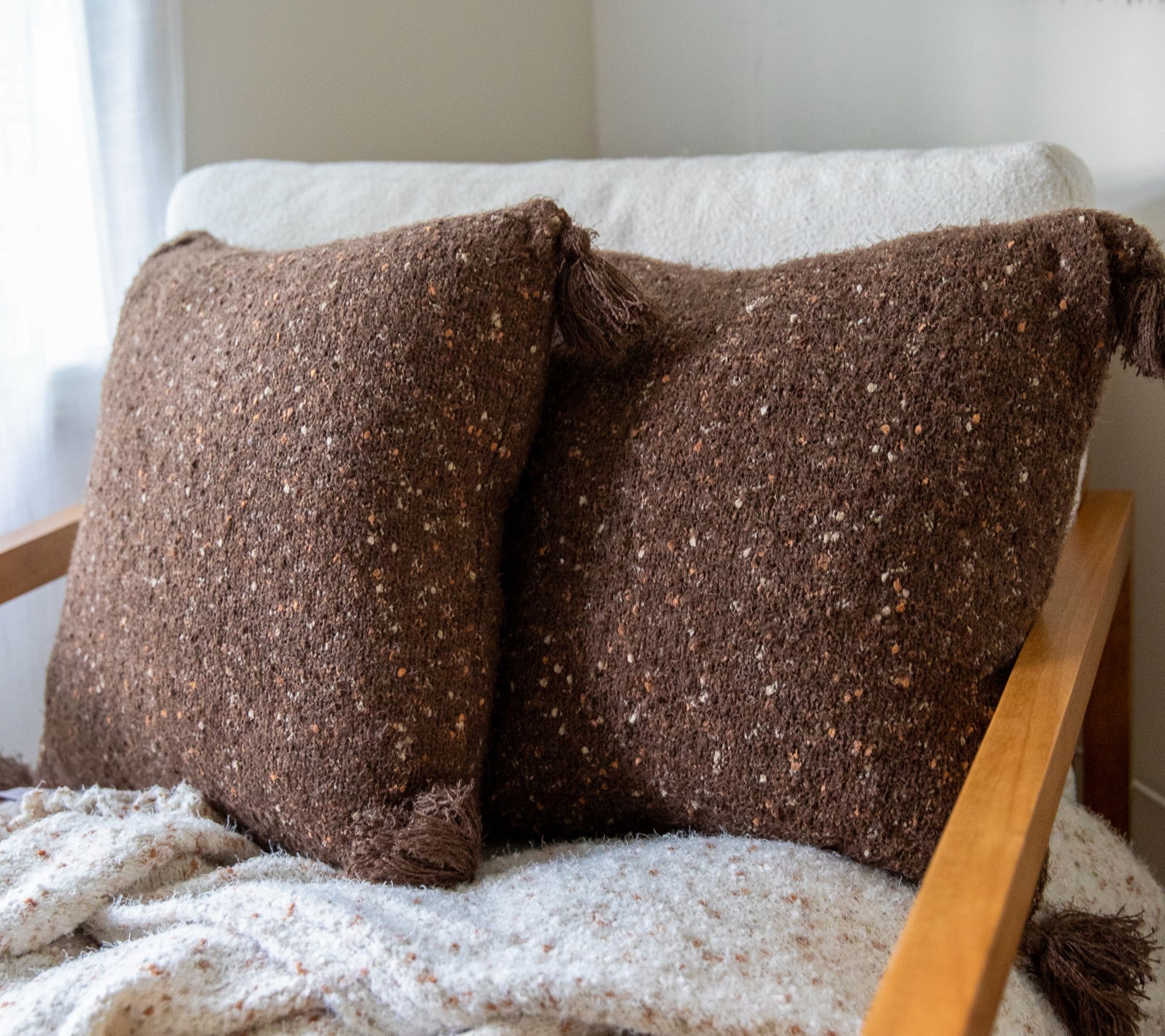  Set of 2 Decorative Boucle Pillows by Lauren McBride