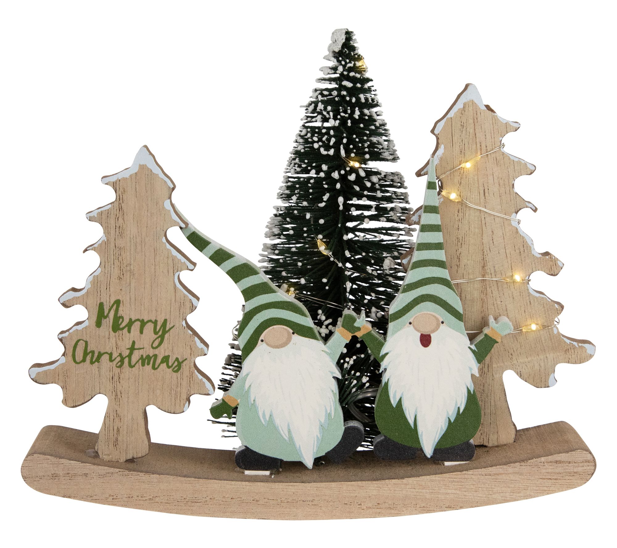 Northlight 6.5" LED Gnomes and "Merry Christmas" Decoration