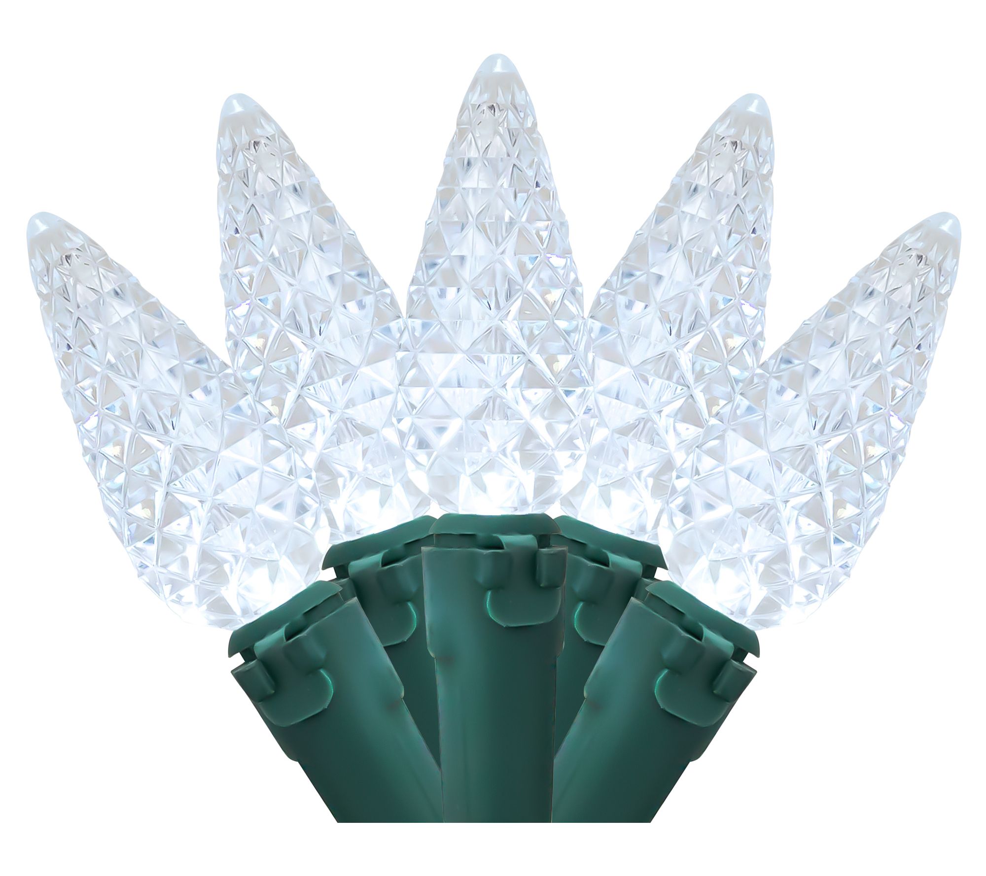 Northlight 200ct LED Faceted C6 Christmas Lights 66.25'