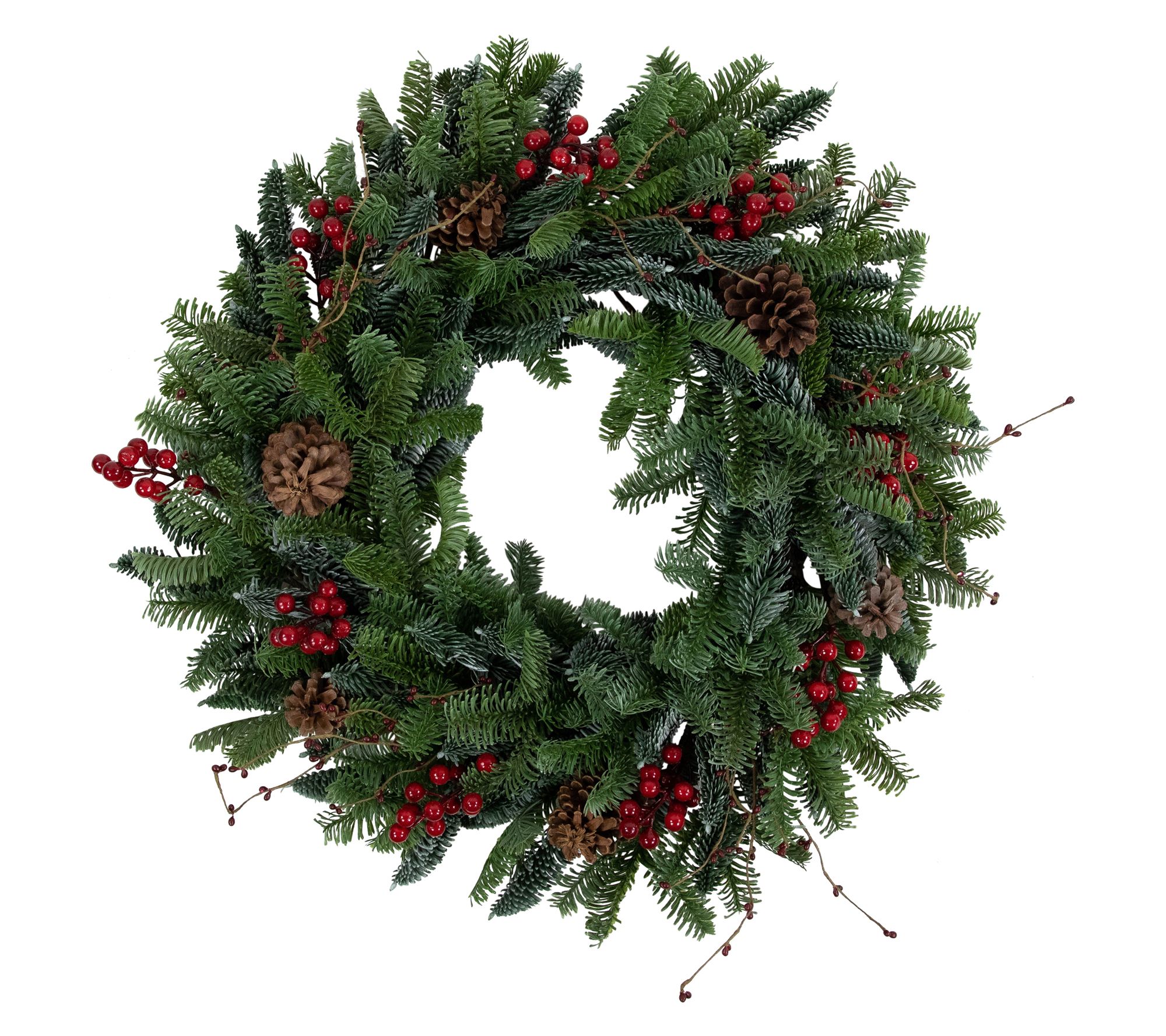 Northlight 30'' Red Berries and Pine Cones Christmas Wreath