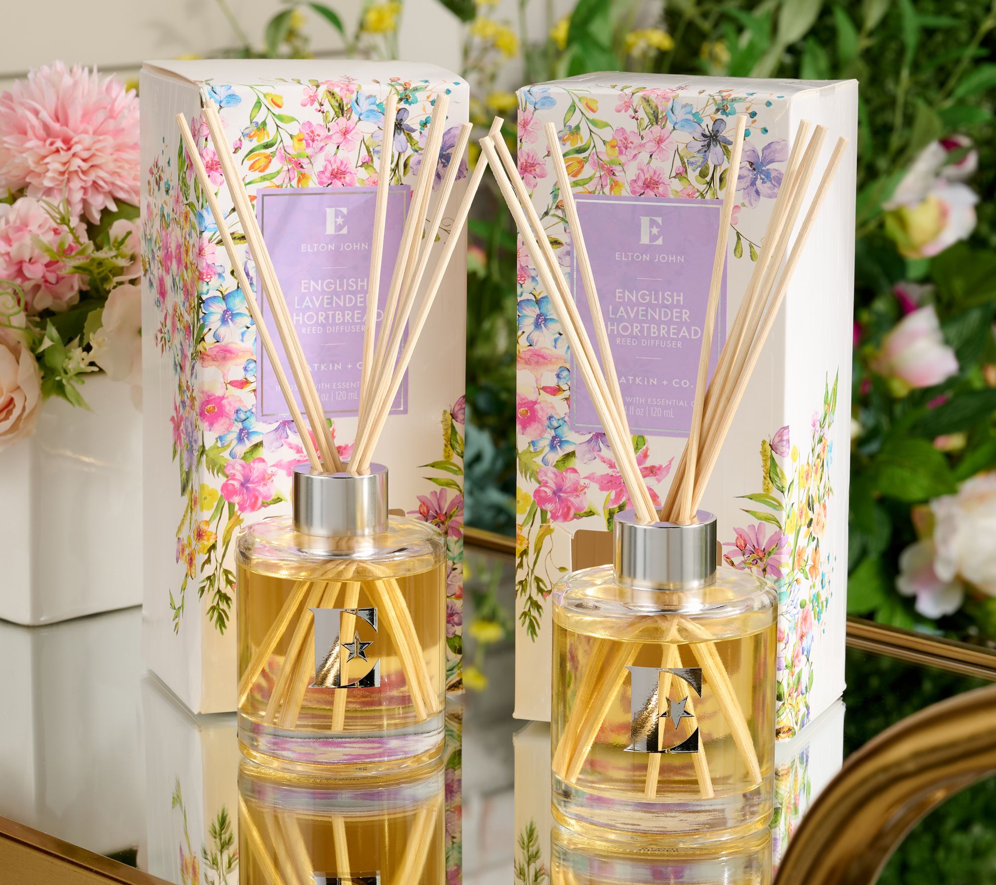 "As Is" Elton John by Slatkin + Co. Set of 2 Reed Diffusers