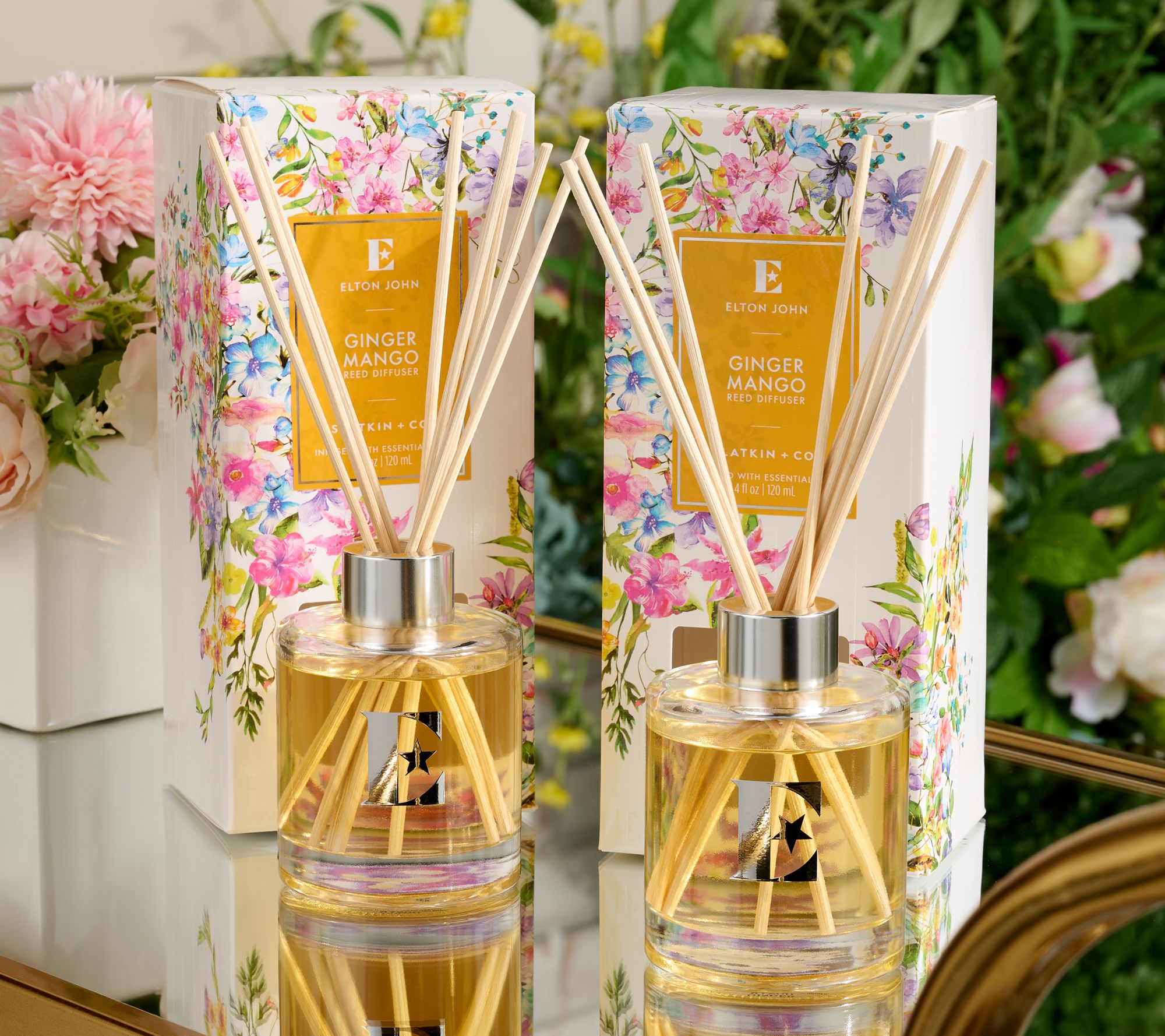 "As Is" Elton John by Slatkin + Co. Set of 2 Reed Diffusers