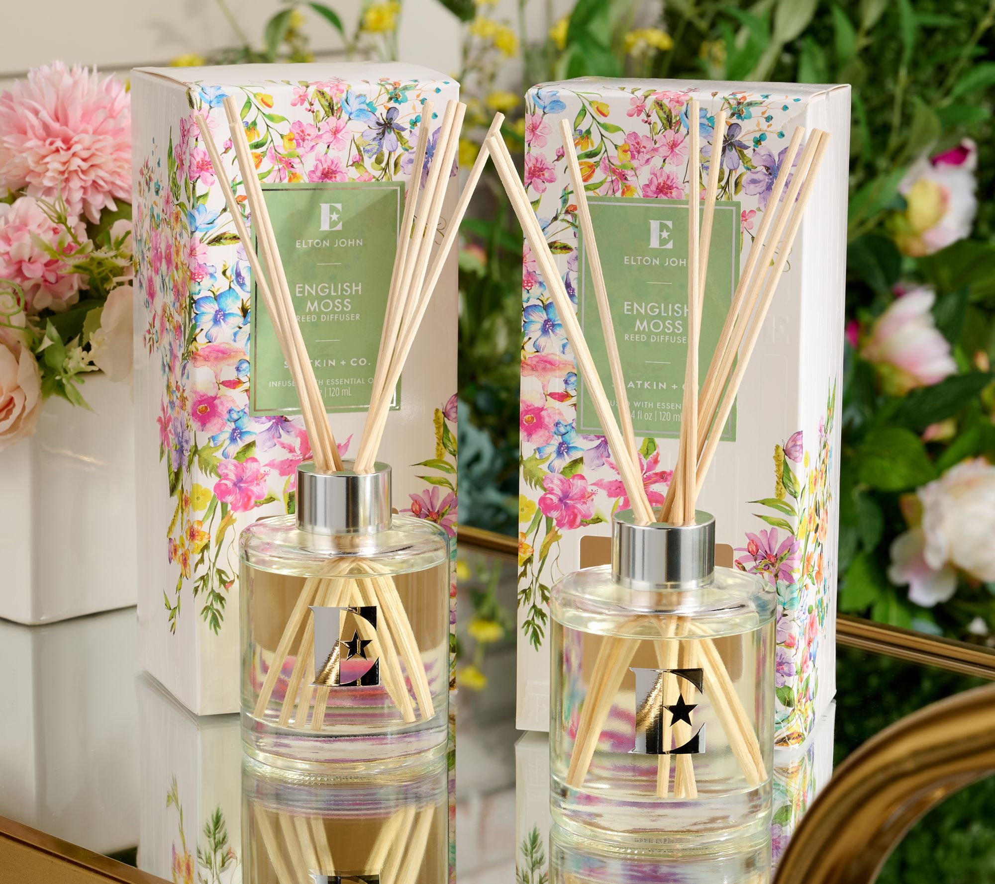 "As Is" Elton John by Slatkin + Co. Set of 2 Reed Diffusers