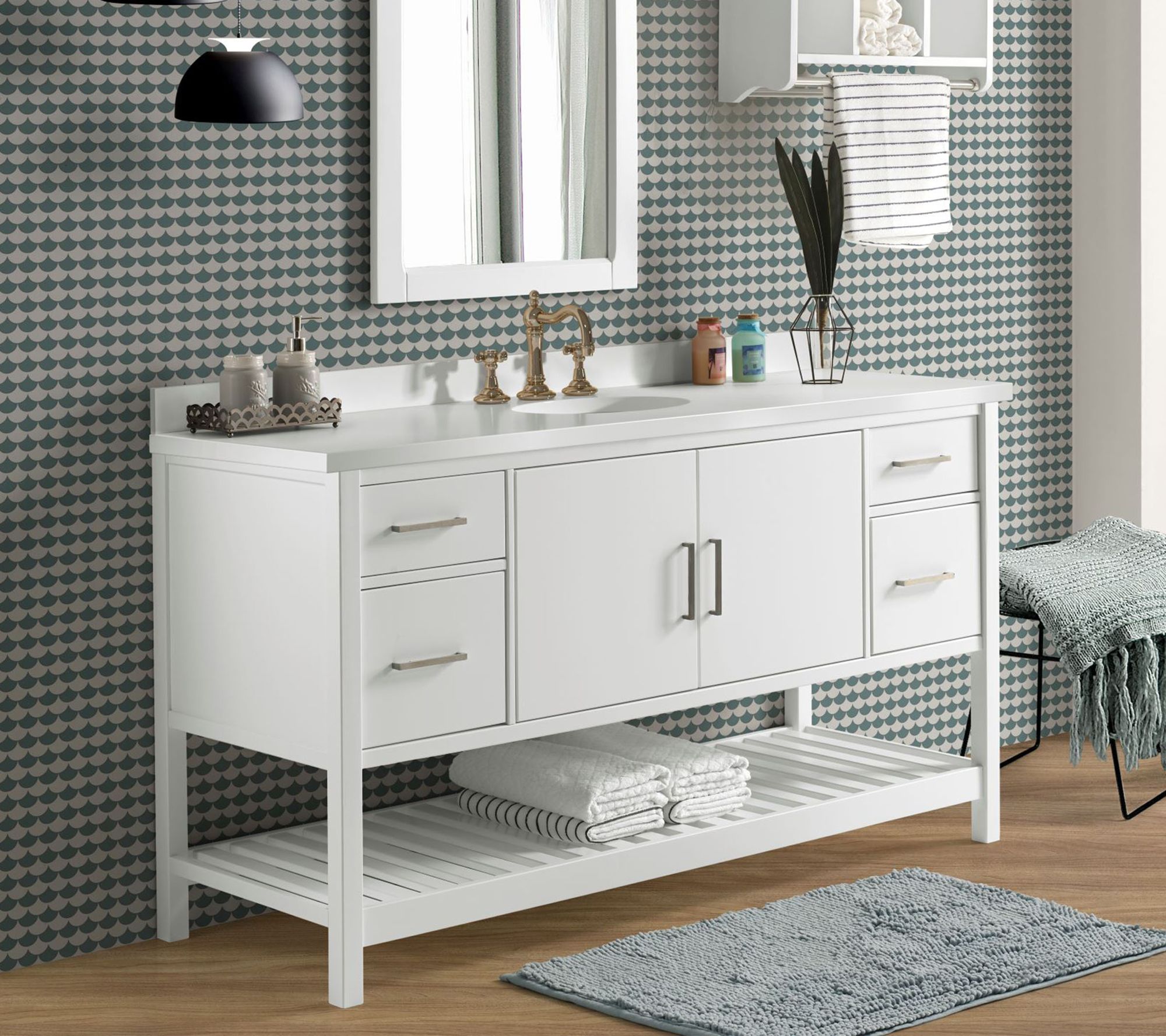 Alaterre Furniture Harrison 60" Vanity CabinetOnly