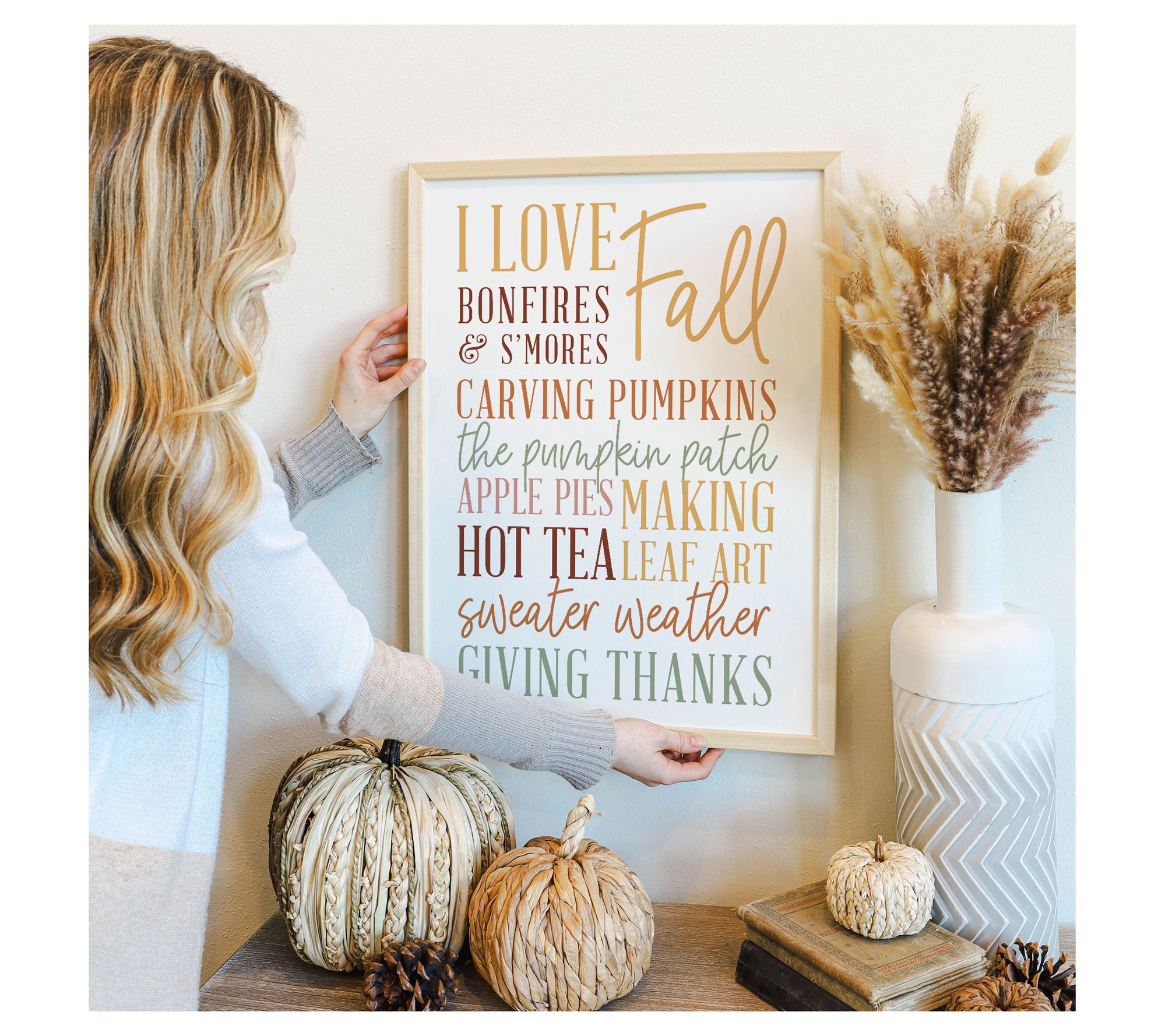 Sincere Surroundings 24" I Love Fall Collage Thin Frame