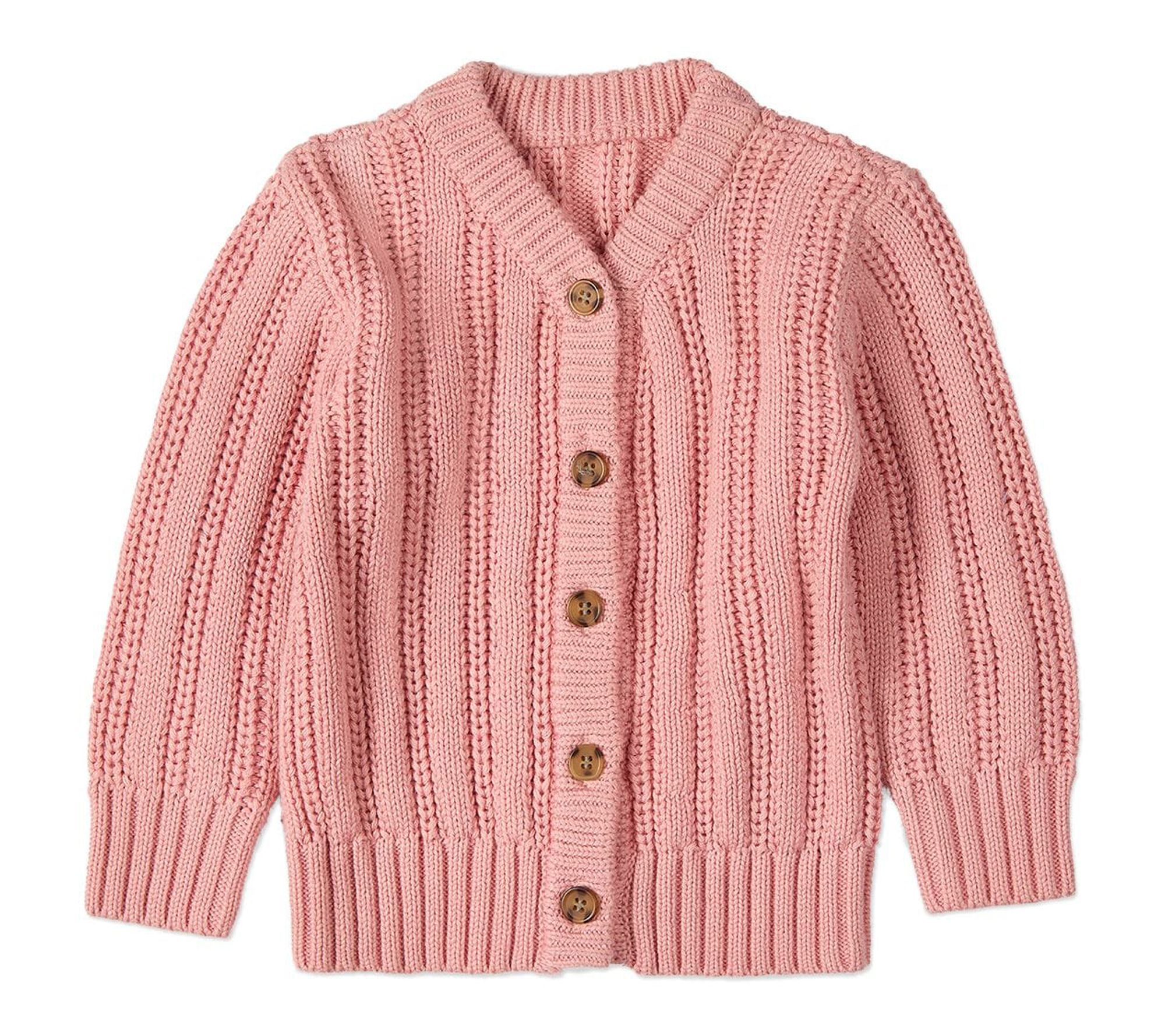 MiniMoi Kids Cozy Oversized Cable-Knit CardiganSweater