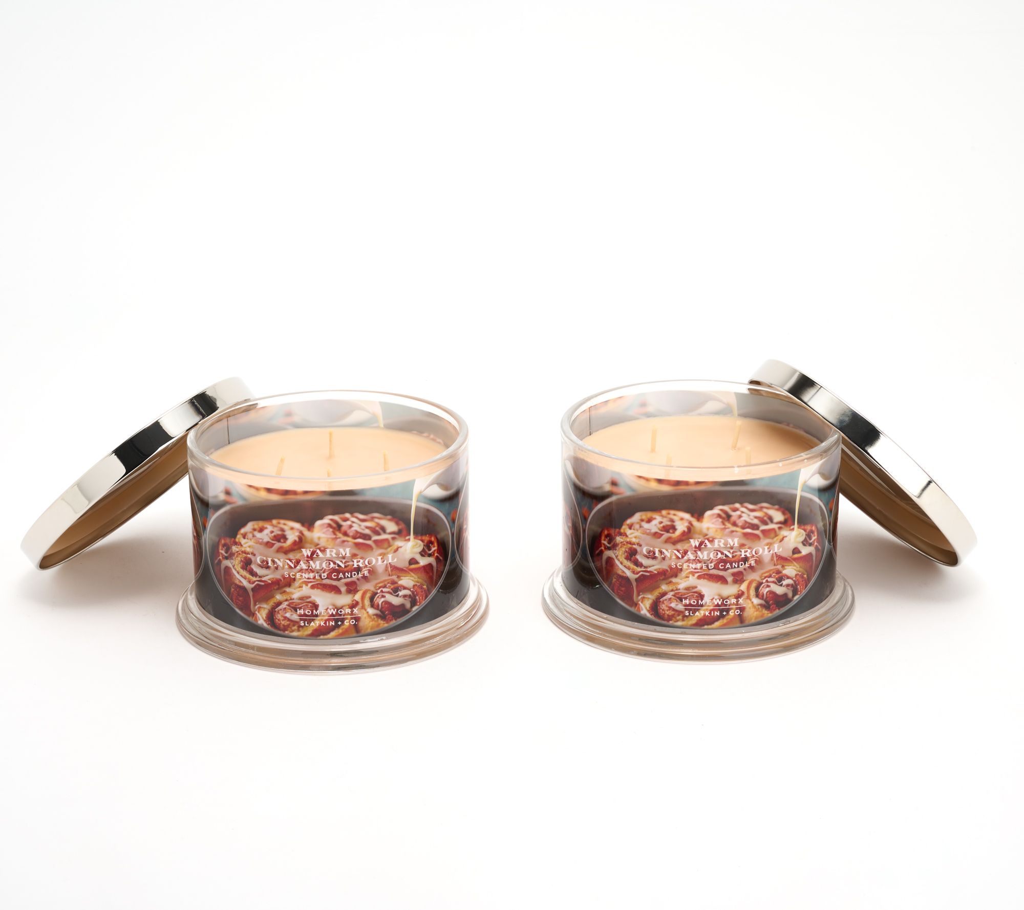 "As Is" HomeWorx by Slatkin + Co. S/2 18oz Warm Cinnamon Candle