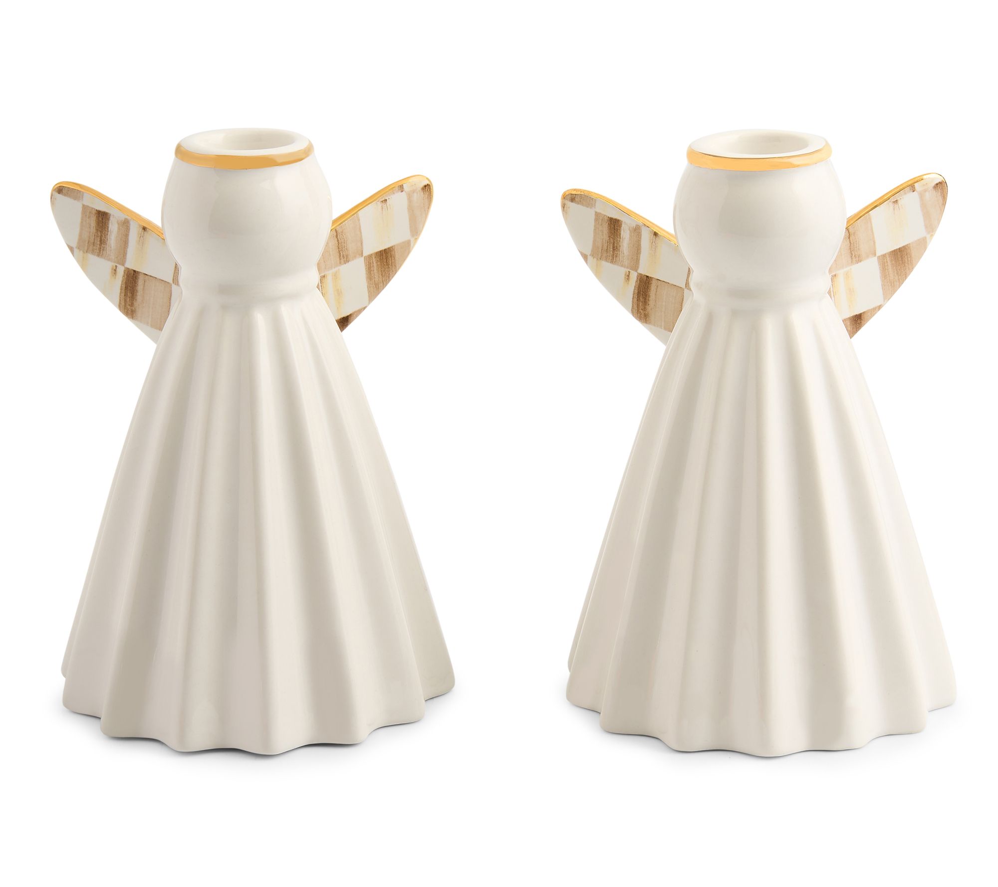 MacKenzie- Childs Set of 2 Angel Candle Holders