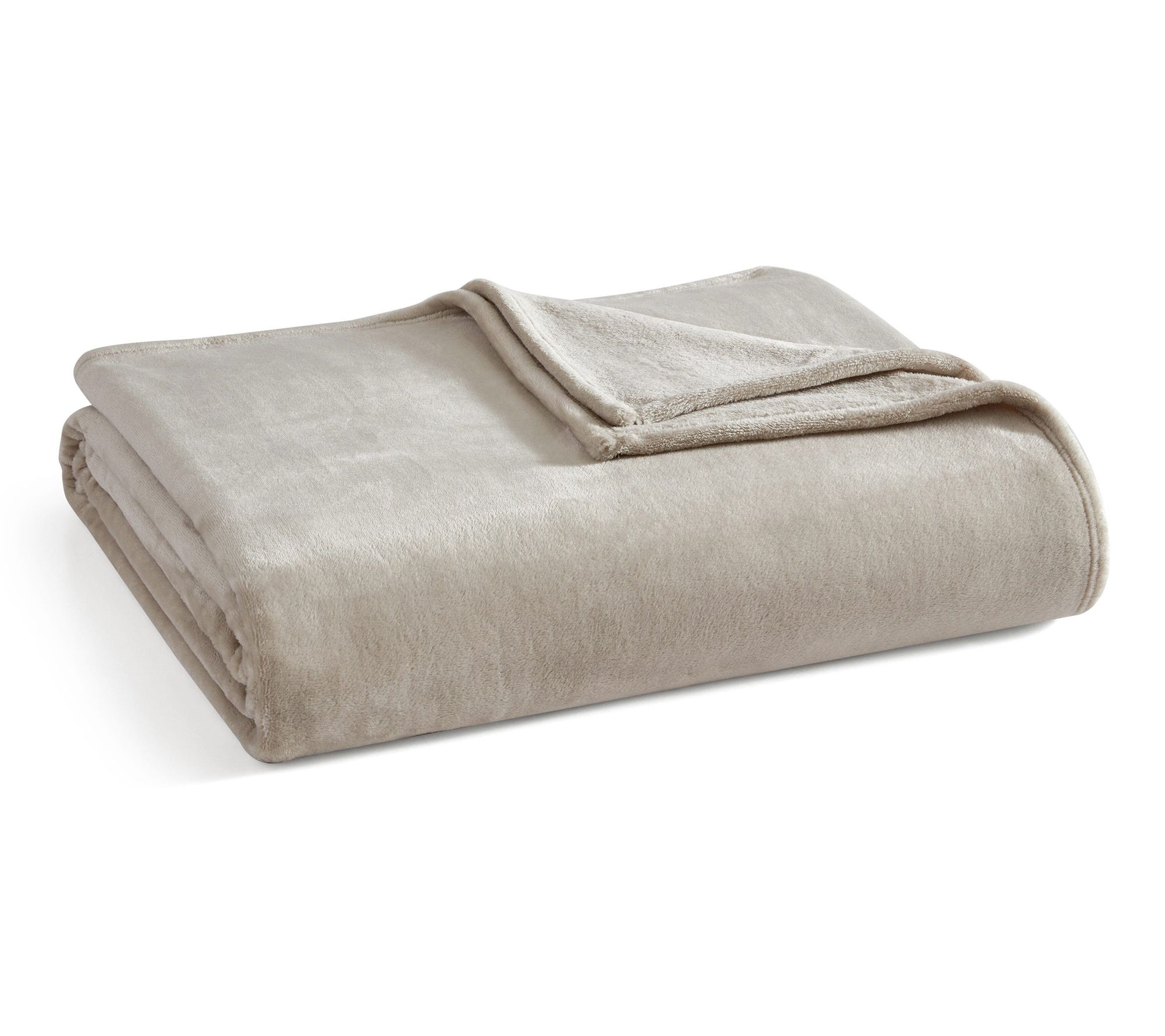 Martha Stewart Bedford Gray Plush Twin Blanket
