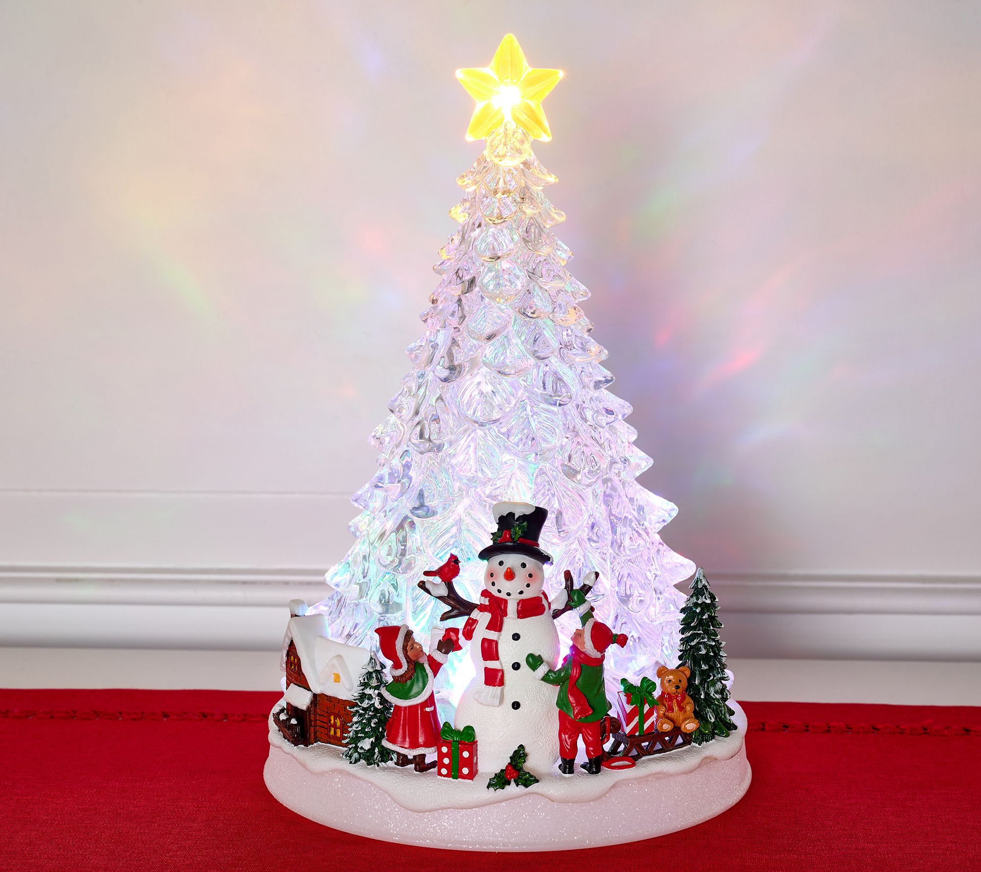 "As Is" 12.5" Illuminated Tree with Scene by Valerie