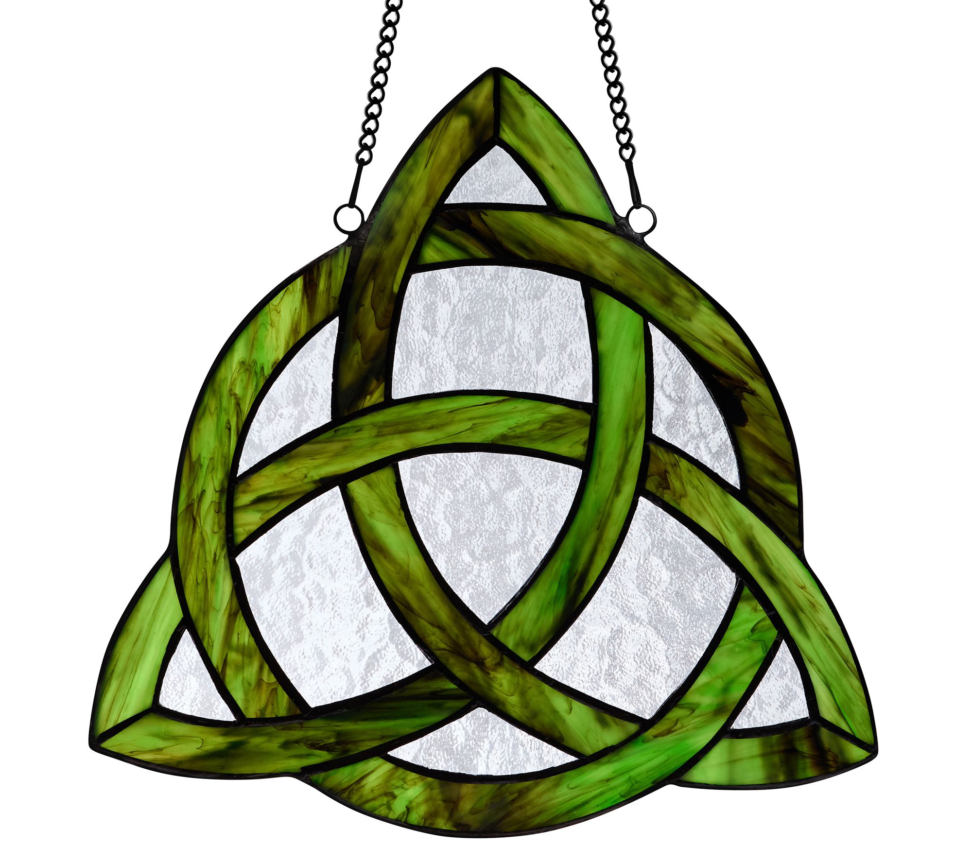 River of Goods 11.75"H Trinity Knot Stained Glass Window Panel