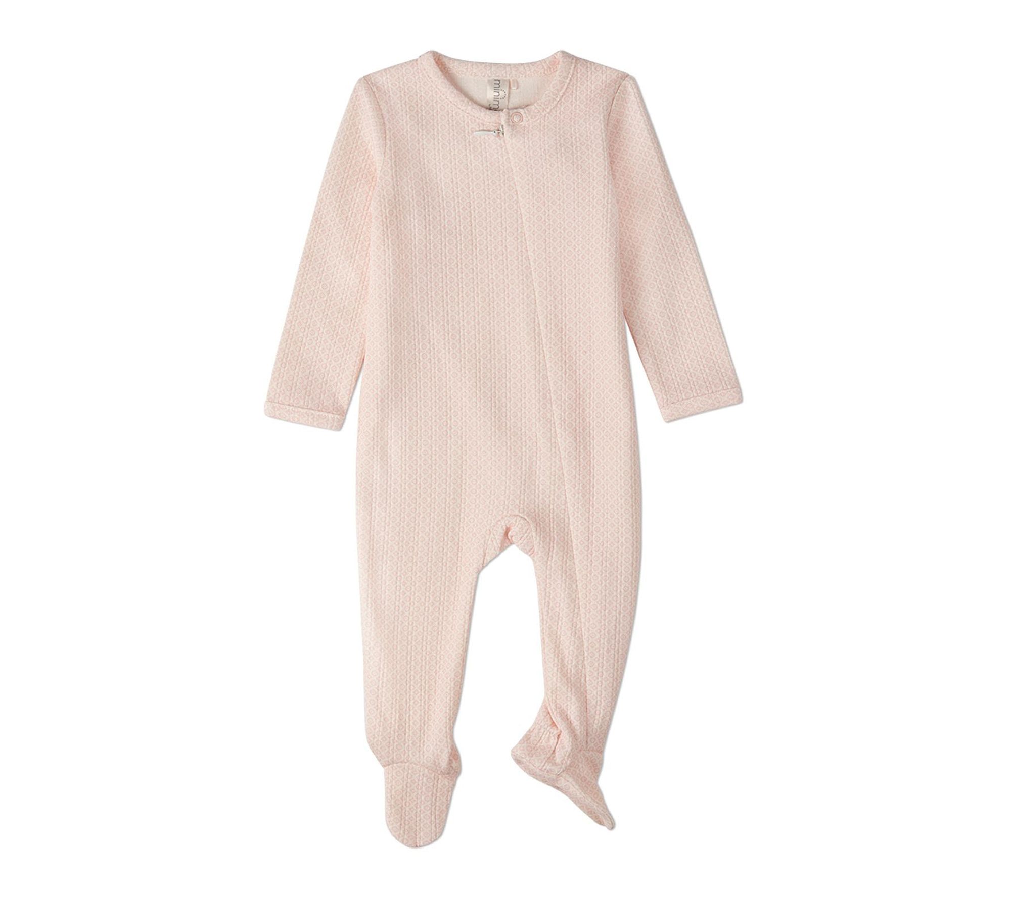 MiniMoi Baby Knit Zippered Footie with AbstractPattern