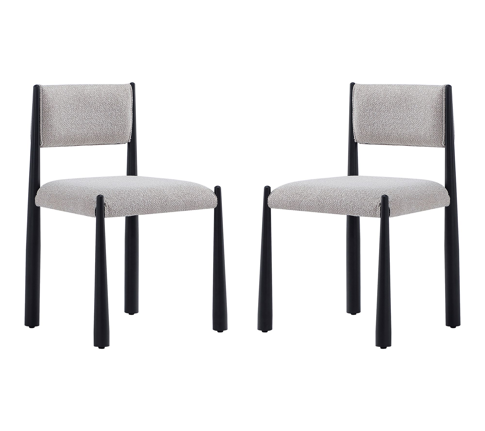 Manhattan Comfort Lennor Metal Boucle Side Chair - Set of 2