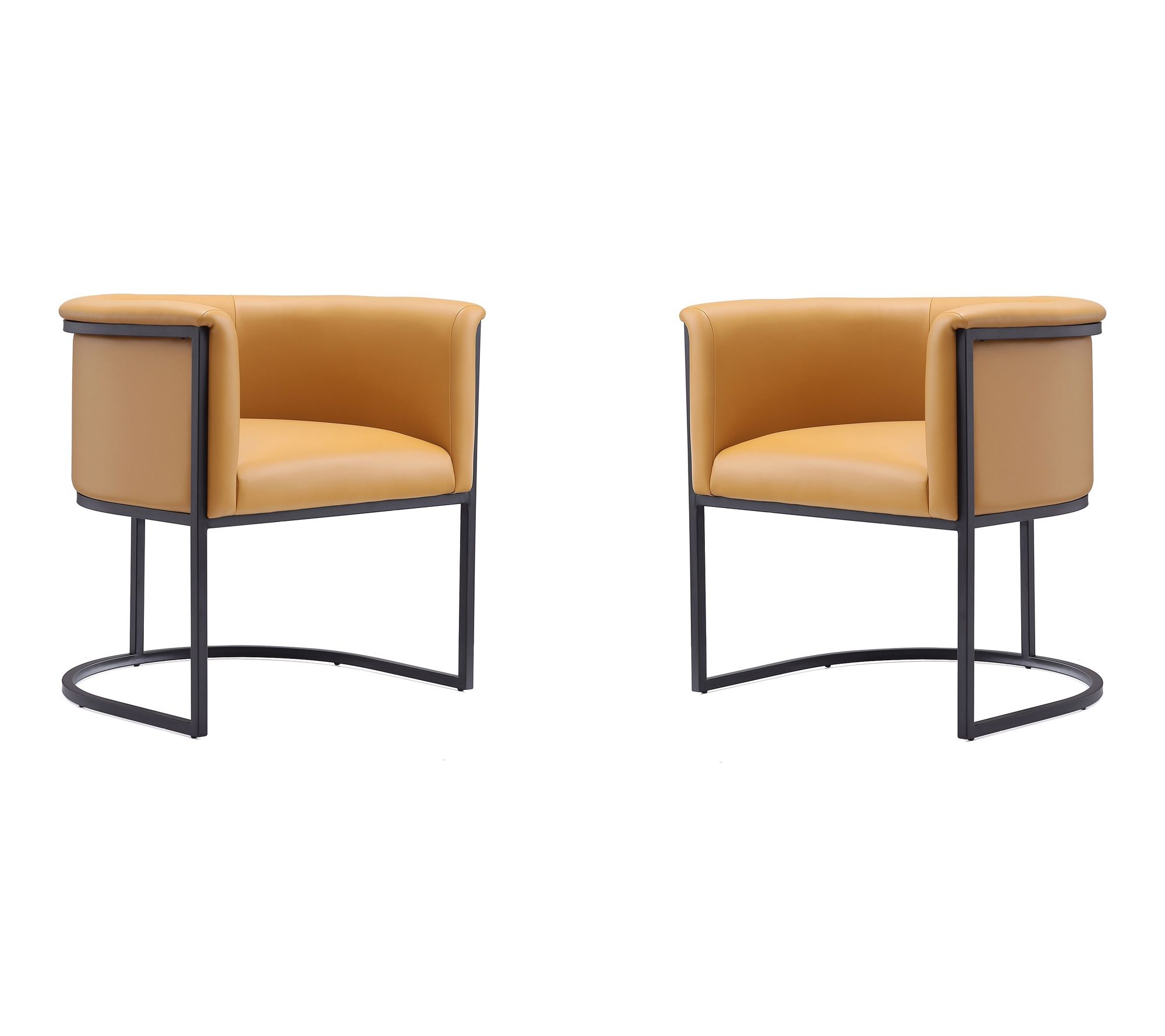 Manhattan Comfort Cosmopolitan Metal Dining Cha ir - Set of 2