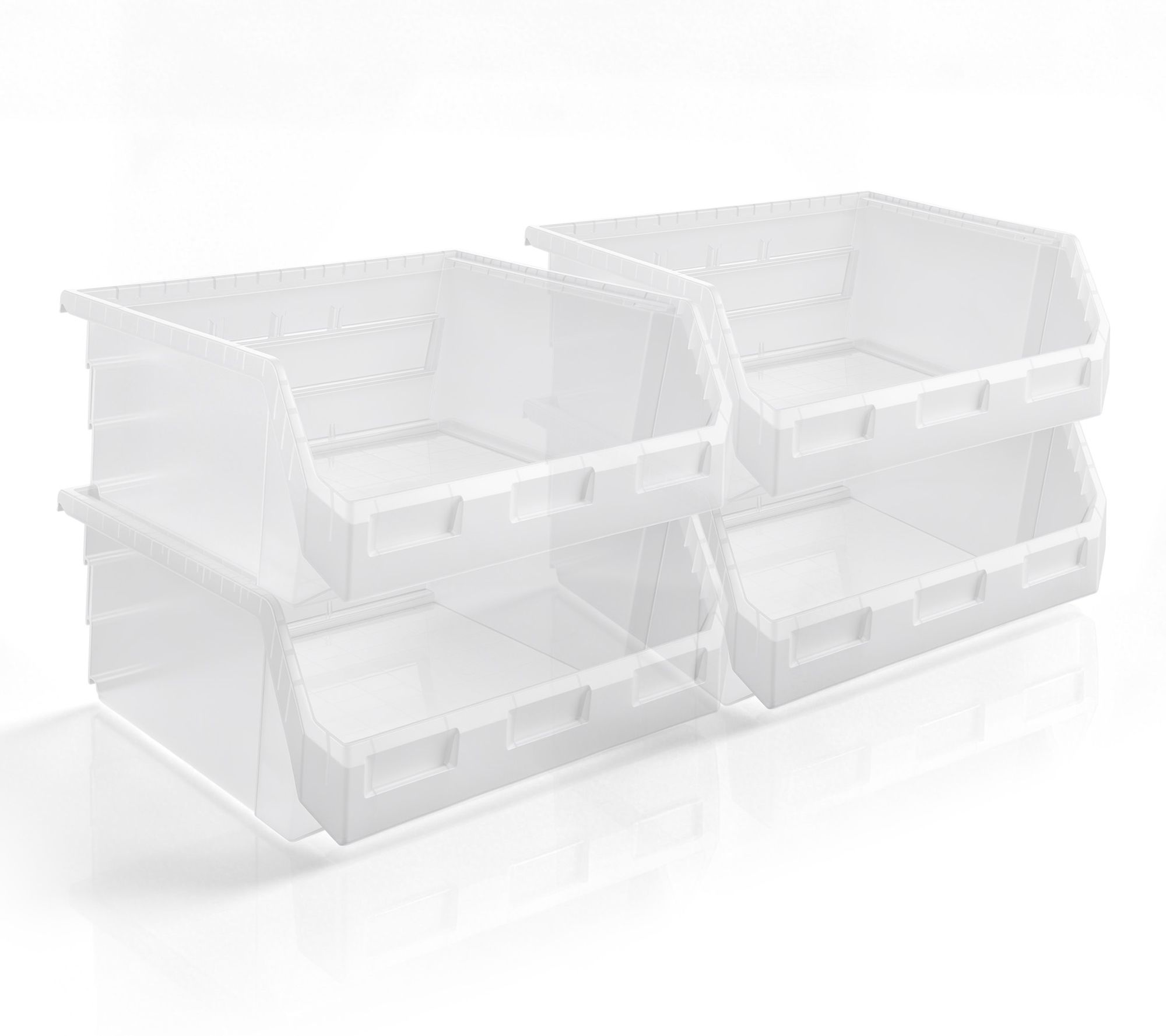 Sorbus Open Front Garage Plastic Storage Bin - X-Large, 4 PK | QVC
