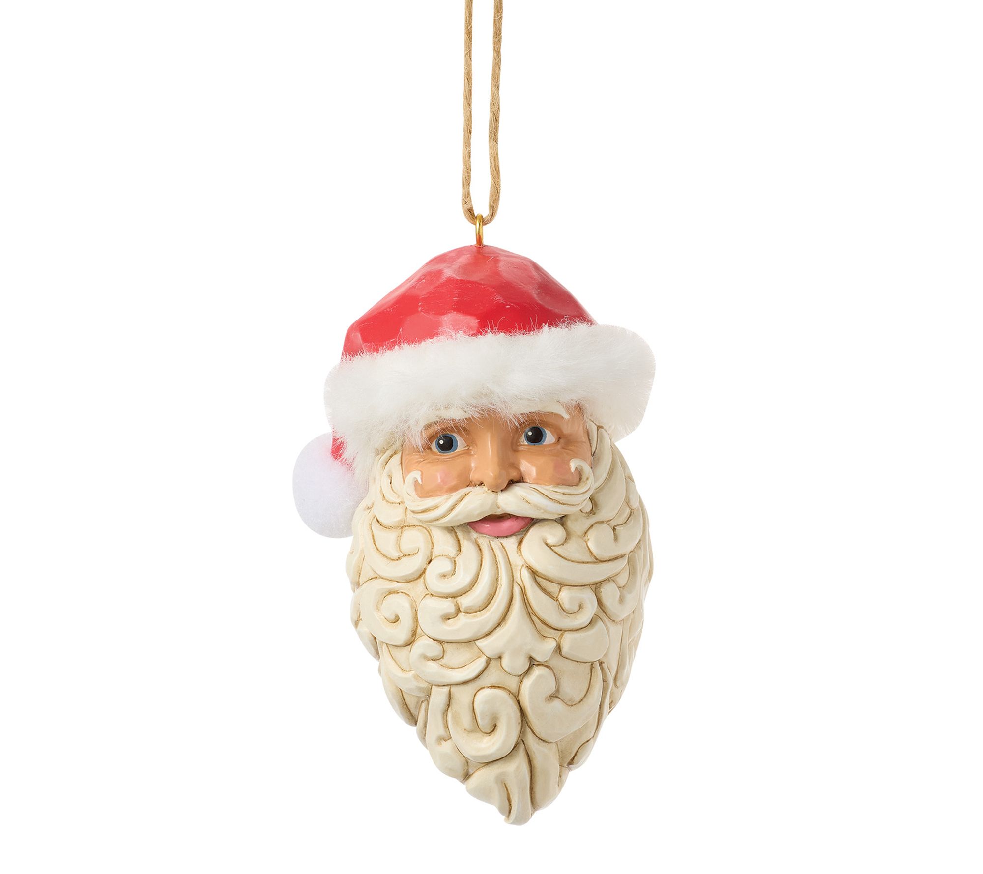 Jim Shore Heartwood Creek Large Santa Head Hanging Ornament