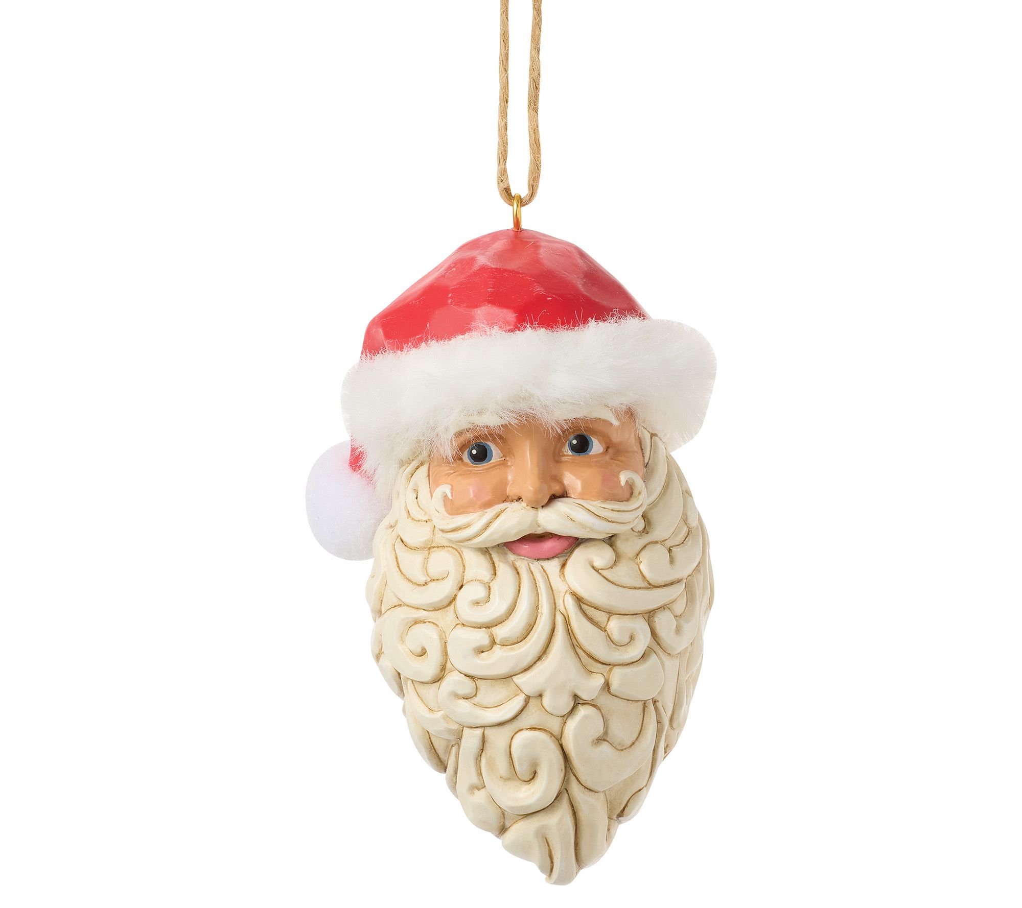 Jim Shore Heartwood Creek Large Santa Head Hanging Ornament