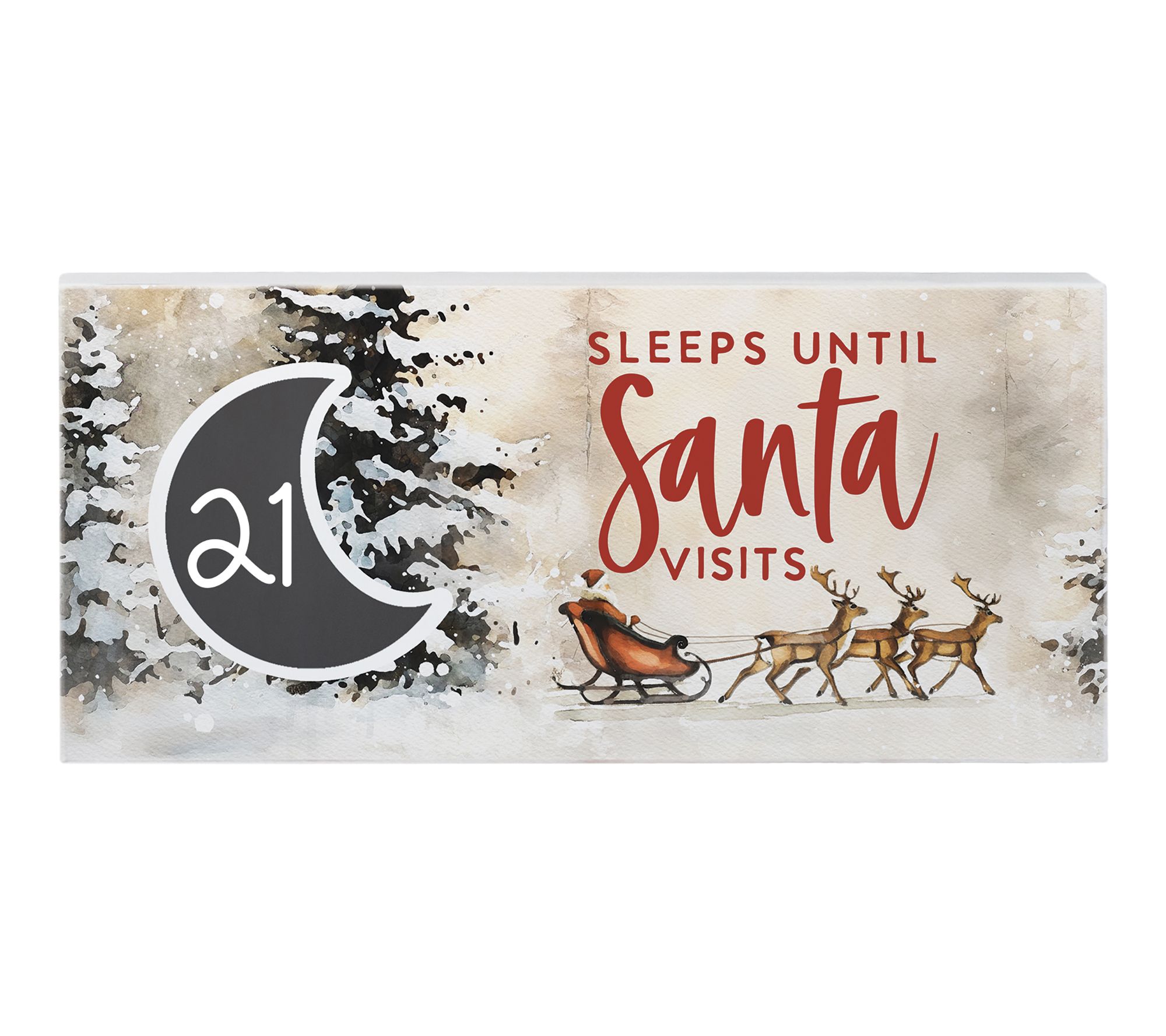 Sincere Surroundings 12" Sleeps Until Santa Chalk Talk