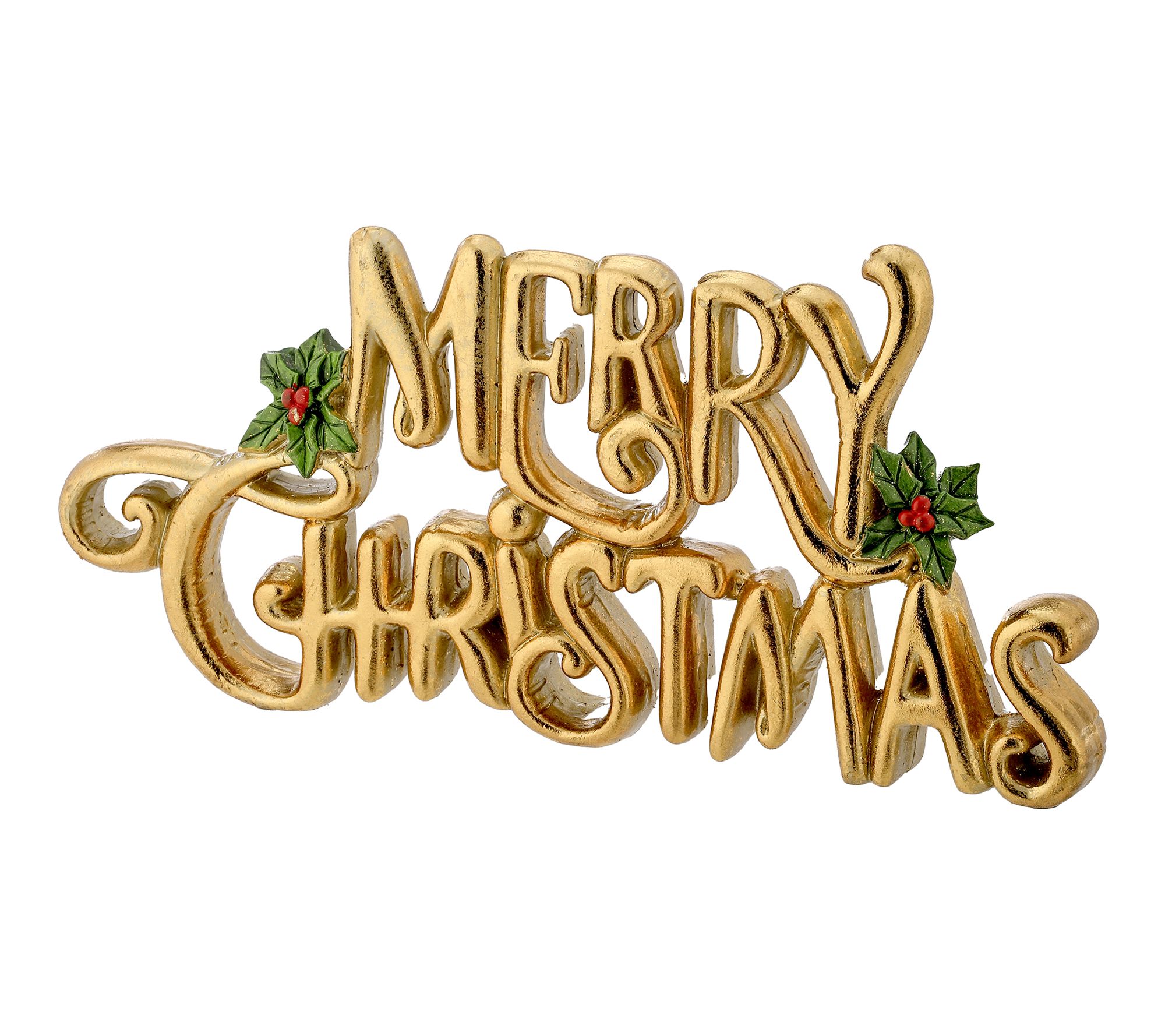 11.5" Resin "Merry Christmas" Table Piece by Valerie