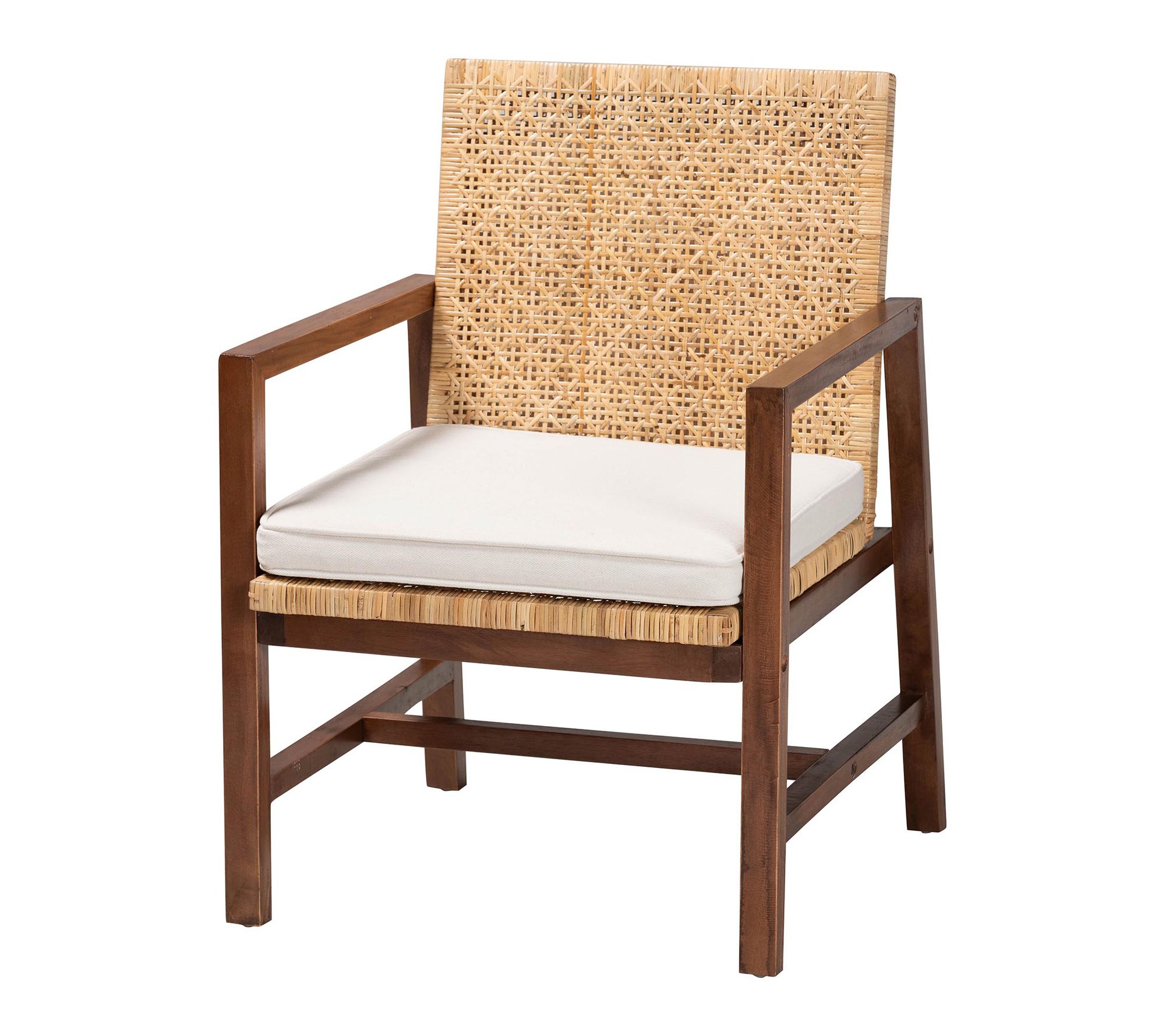 bali & pari Lovina Light Honey Rattan and Acacia Wood Arm Chair