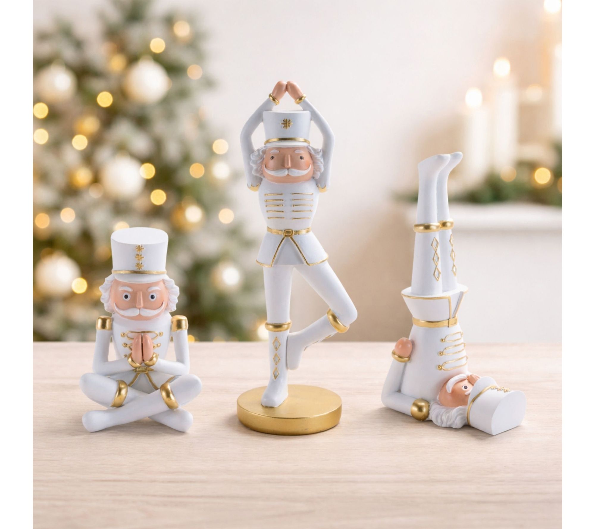 Melrose Yoga Nutcracker Soldier Figurines (Set of 3)