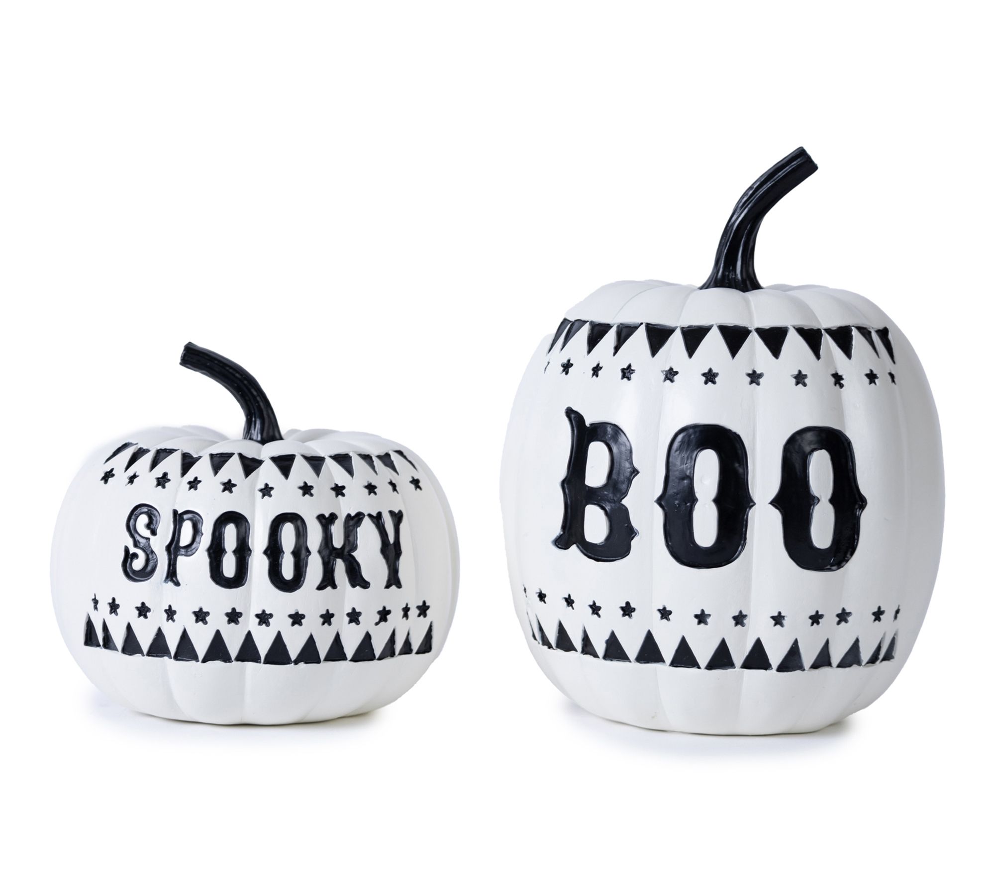 Melrose Spooky and Boo Pumpkin (Set of 2)
