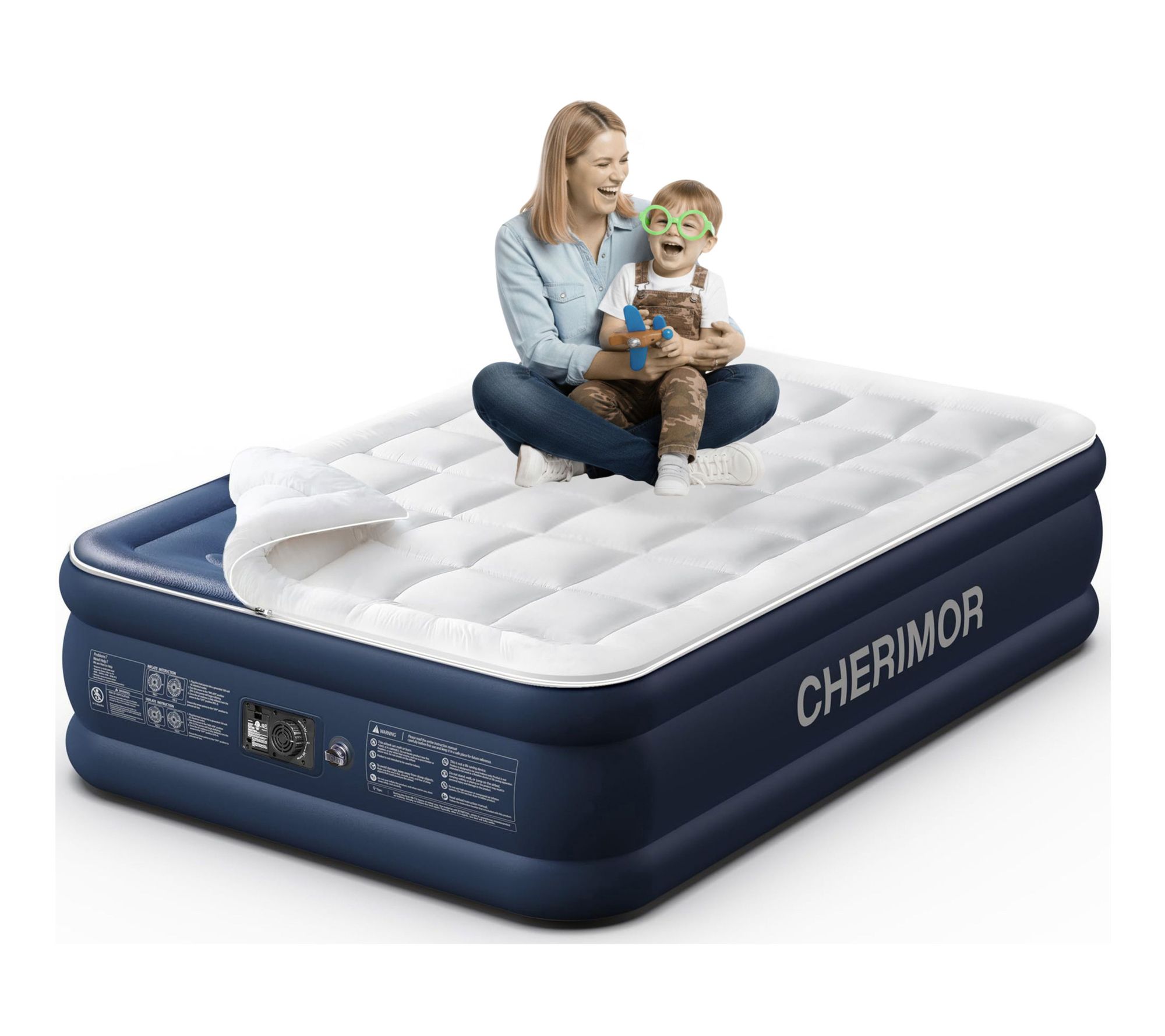 Teamson Select 20" Queen Air Mattress with Built-in Pump