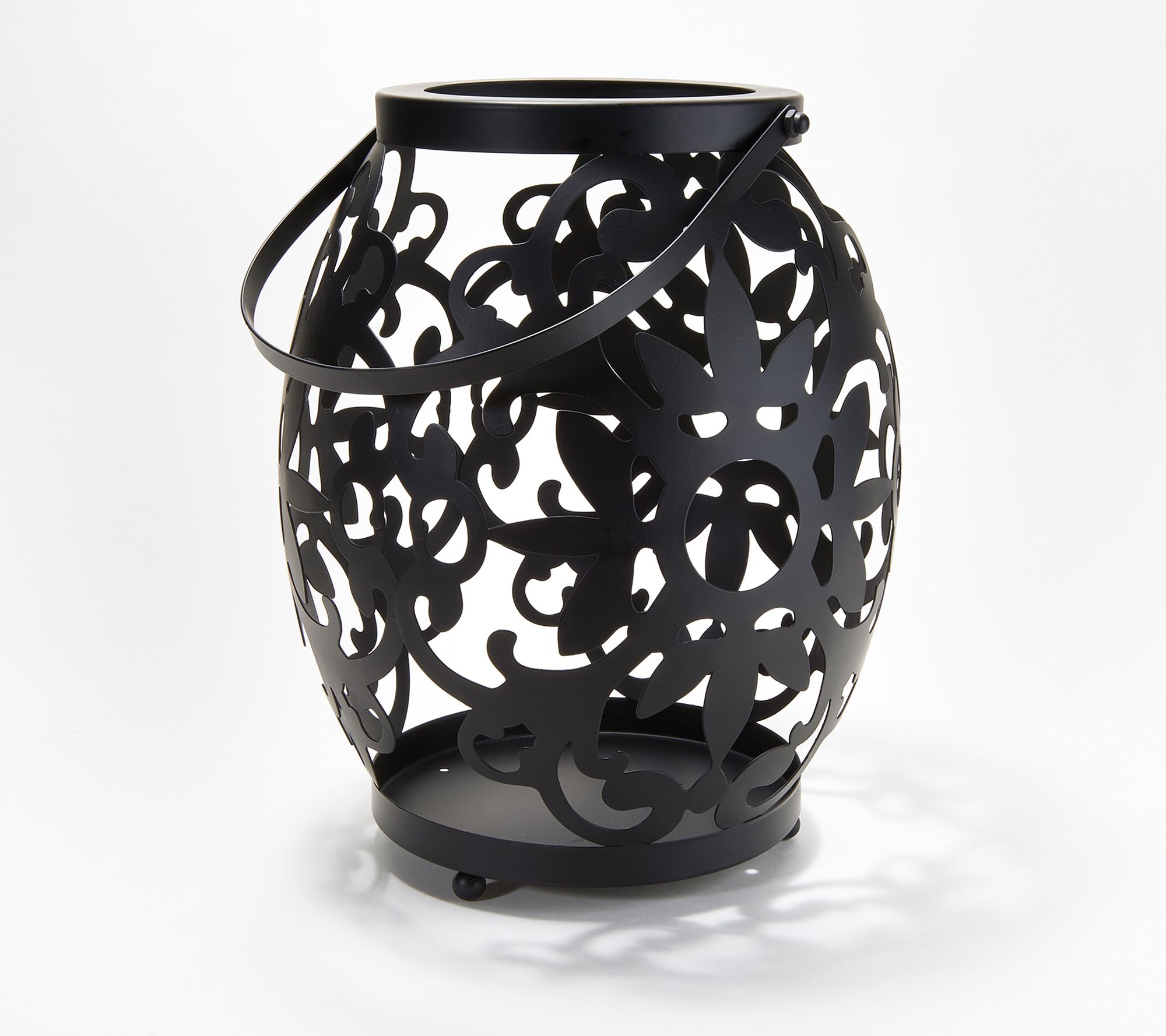 Wrought Iron Oversized Flameless Candle Lantern by Valerie