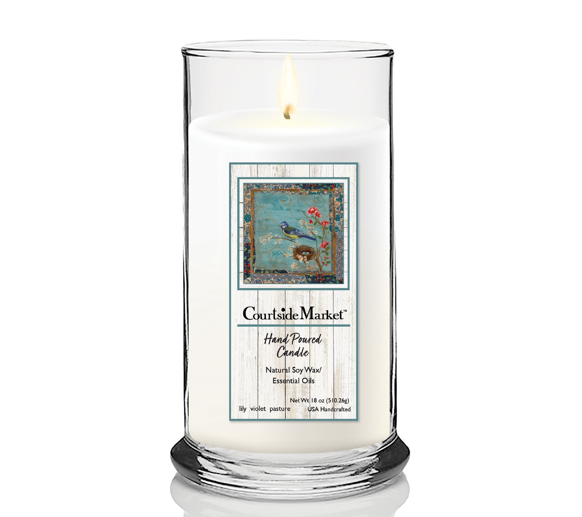 Courtside Market Feather Chic II Status CandleGlass, 18 oz