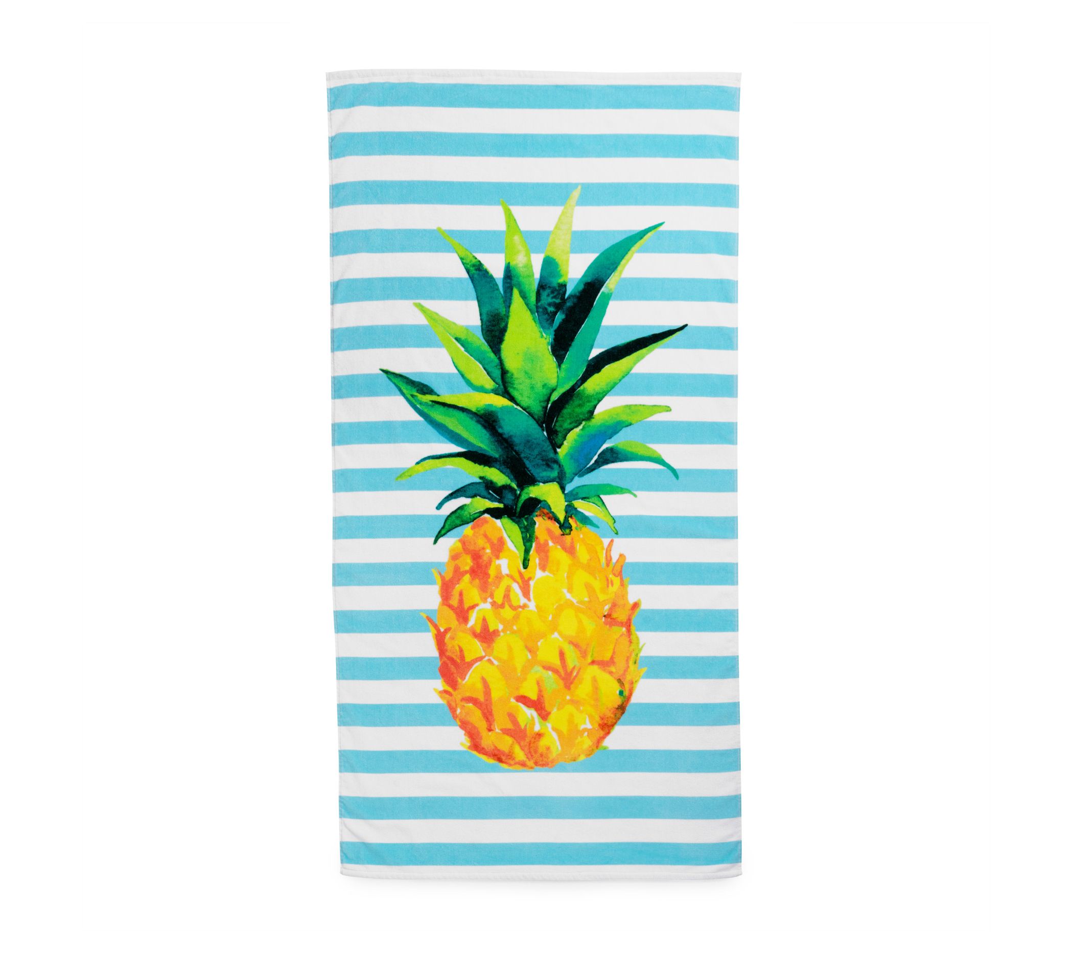 Welspun Basics Floral Palm & Pineapple Stripe Beach Towel Set 