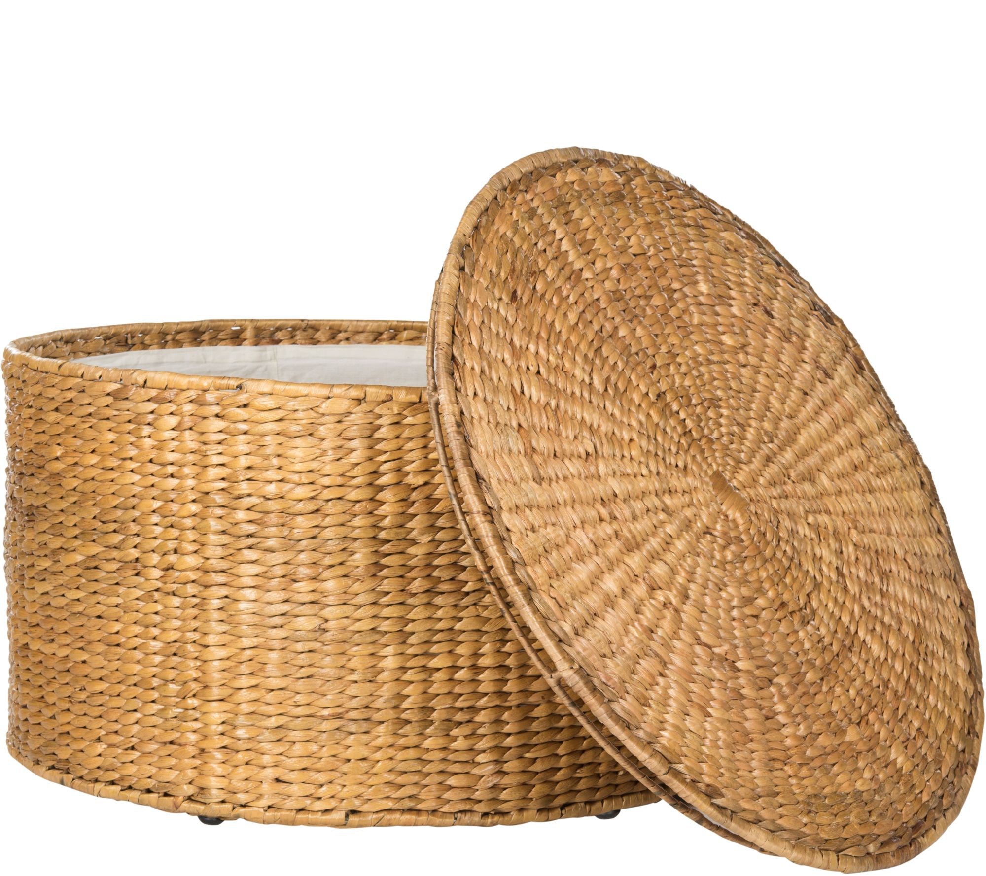 Jesse Wicker Storage Coffee Table by Valerie