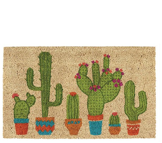 Cactus Natural Coir Doormat with Nonslip Back