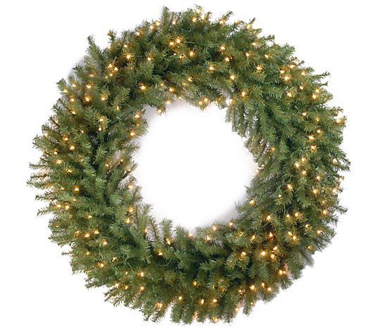 48" Norwood Fir Wreath with Clear Lights