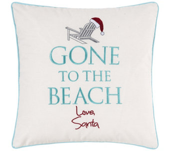 18" x 18" Gone To The Beach Pillow by C&F Home