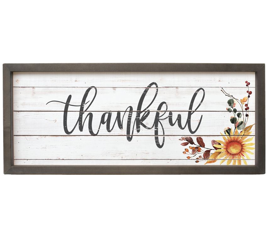 Thankful Framed Wall Art - Qvc.com