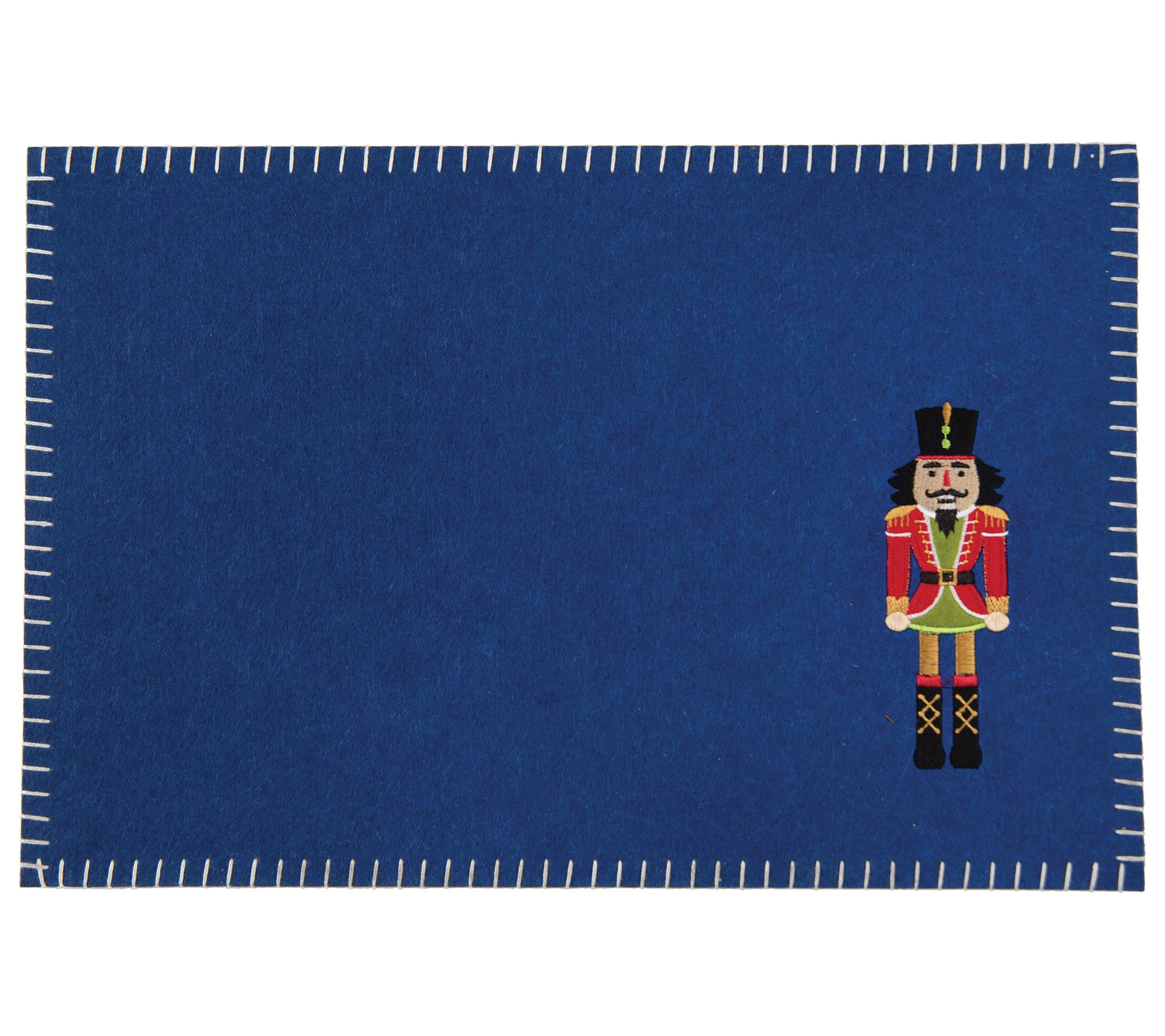 18" x 12" Nutcracker Felt Placemat Set of 6 by Valerie