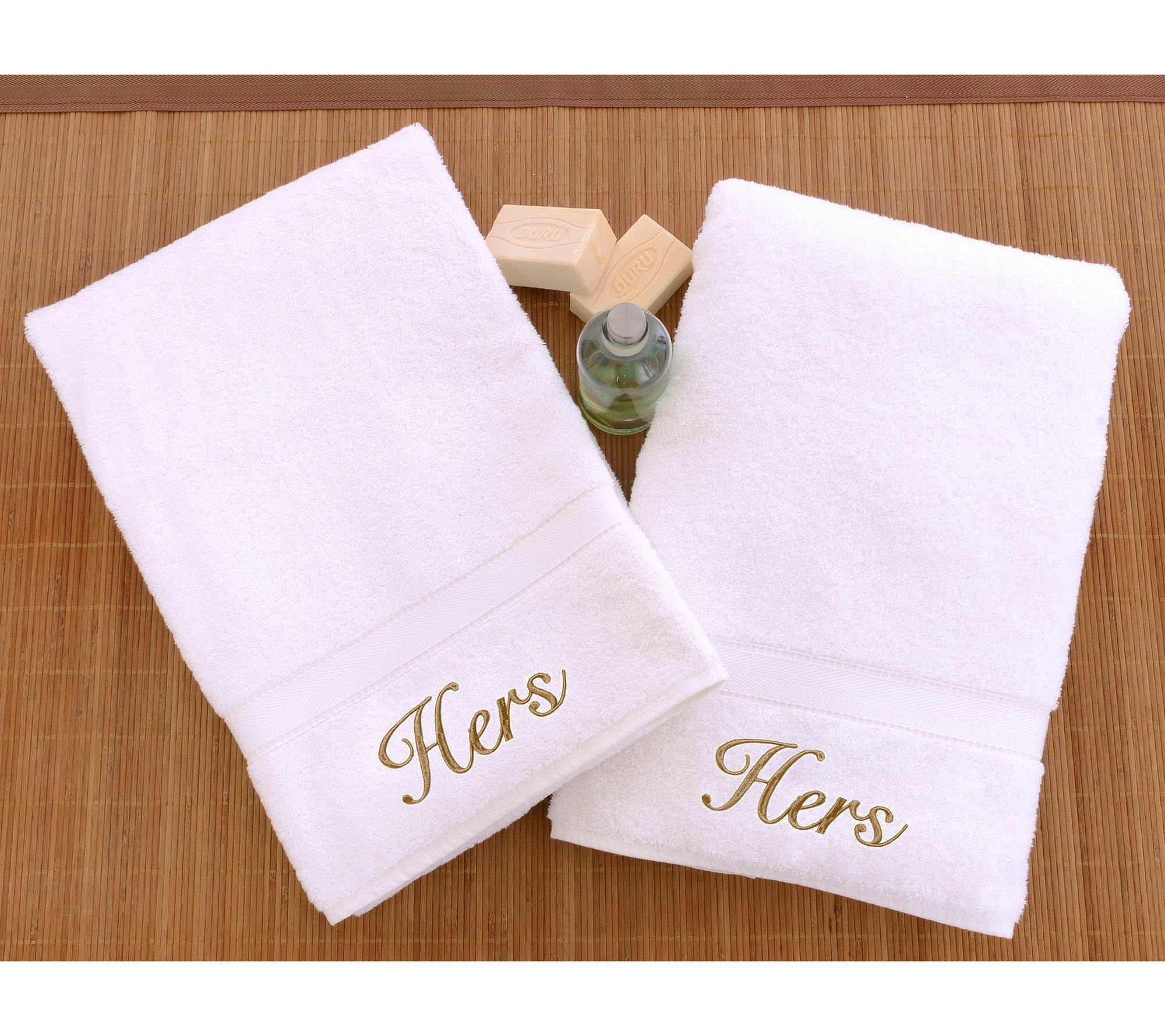 Linum Home Textiles Hotel Hers Hand Towel, White