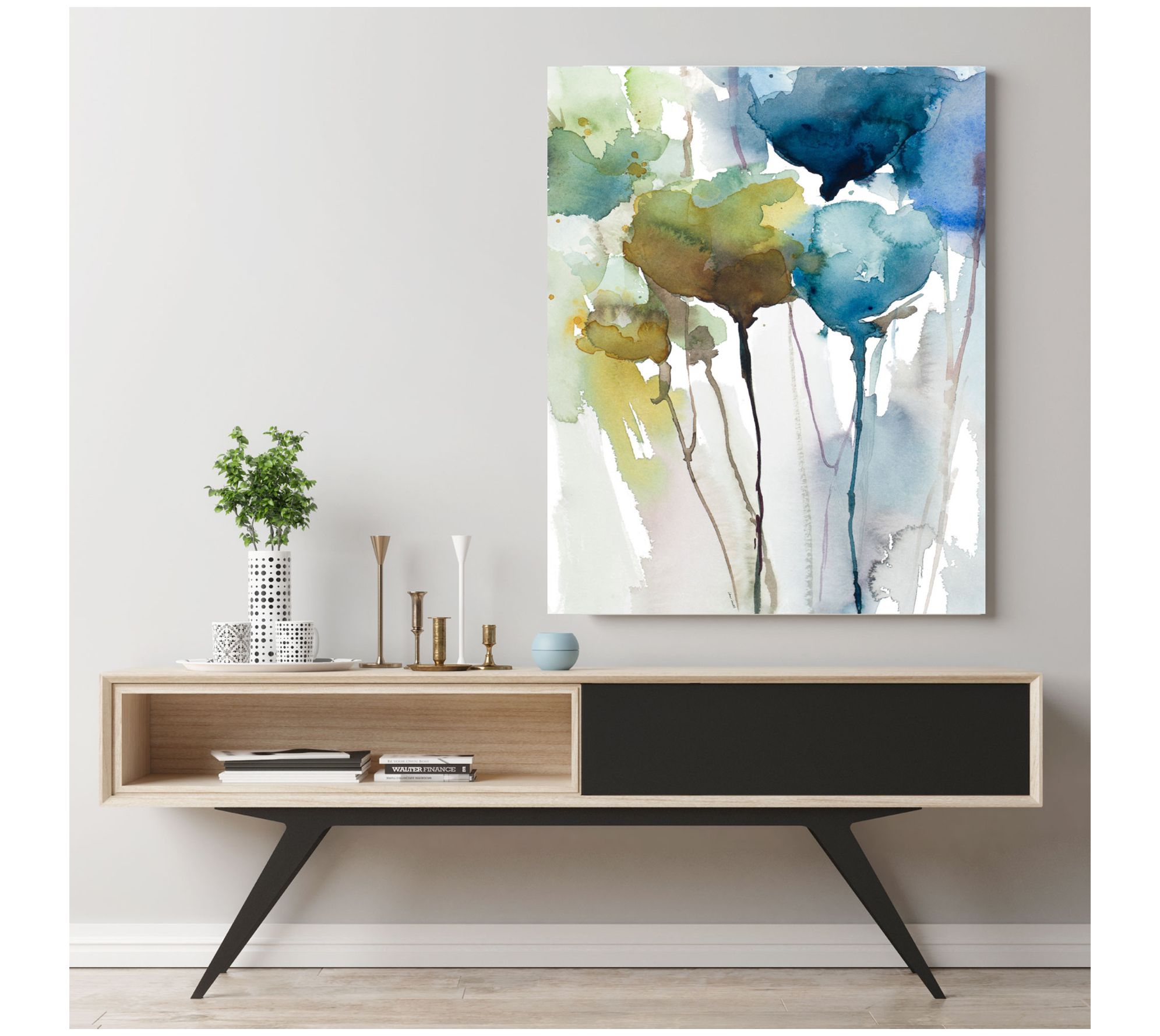 Courtside Market Rainy Wildflowers 16x20 CanvasWall Art - QVC.com