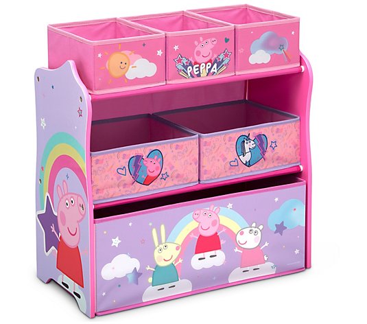 Peppa Pig 6-Bin Design and Store Toy Organizer