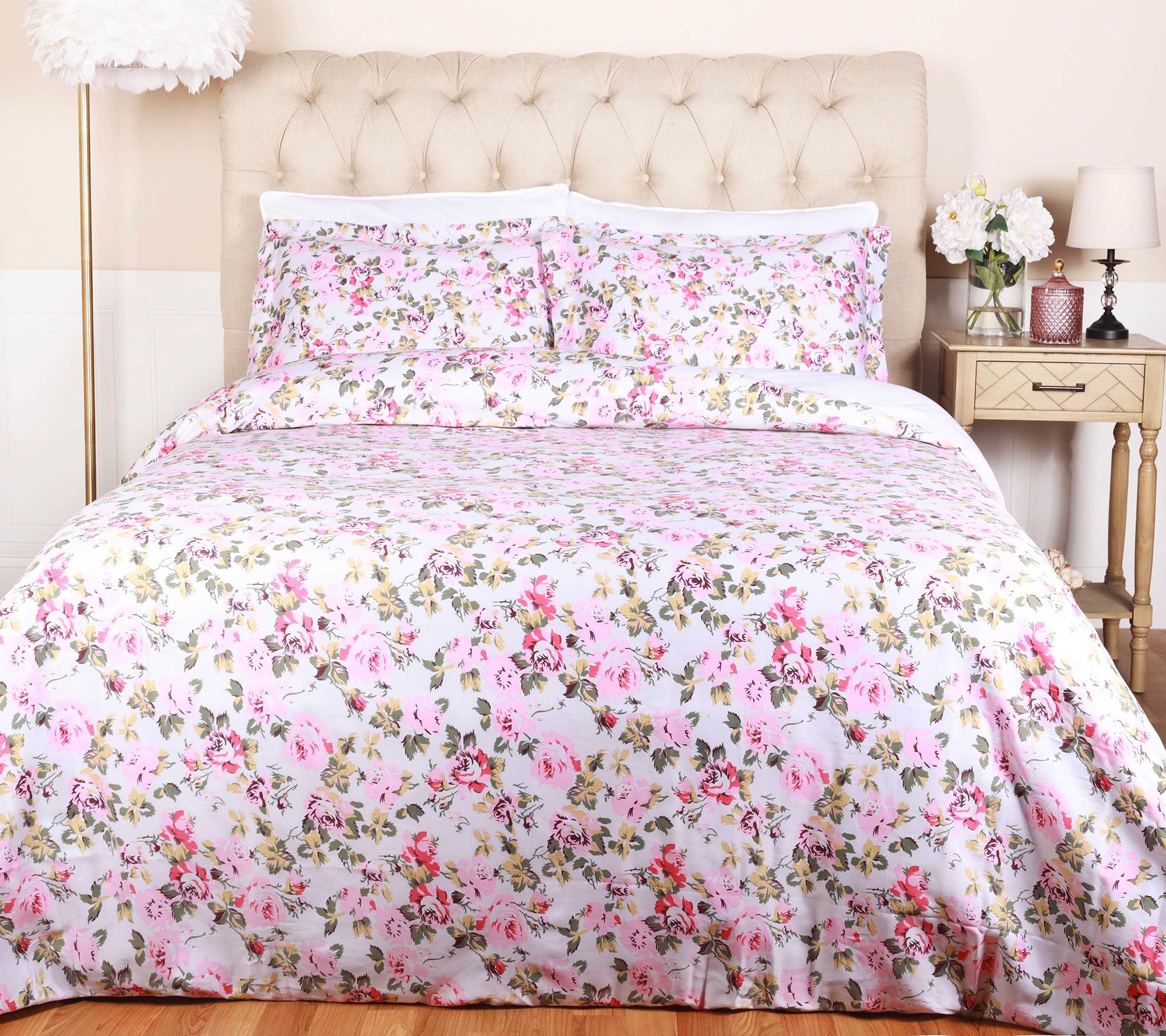 Superior Cotton Floral Wildflower Duvet Cover,King/Cal King