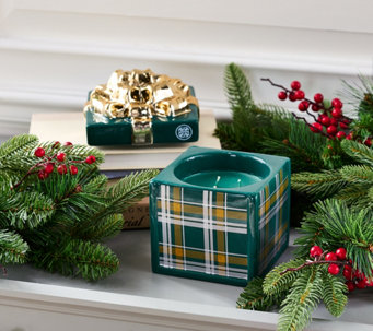 HomeWorx by Slatkin & Co. 16-oz Ceramic Green Gift Box Candle