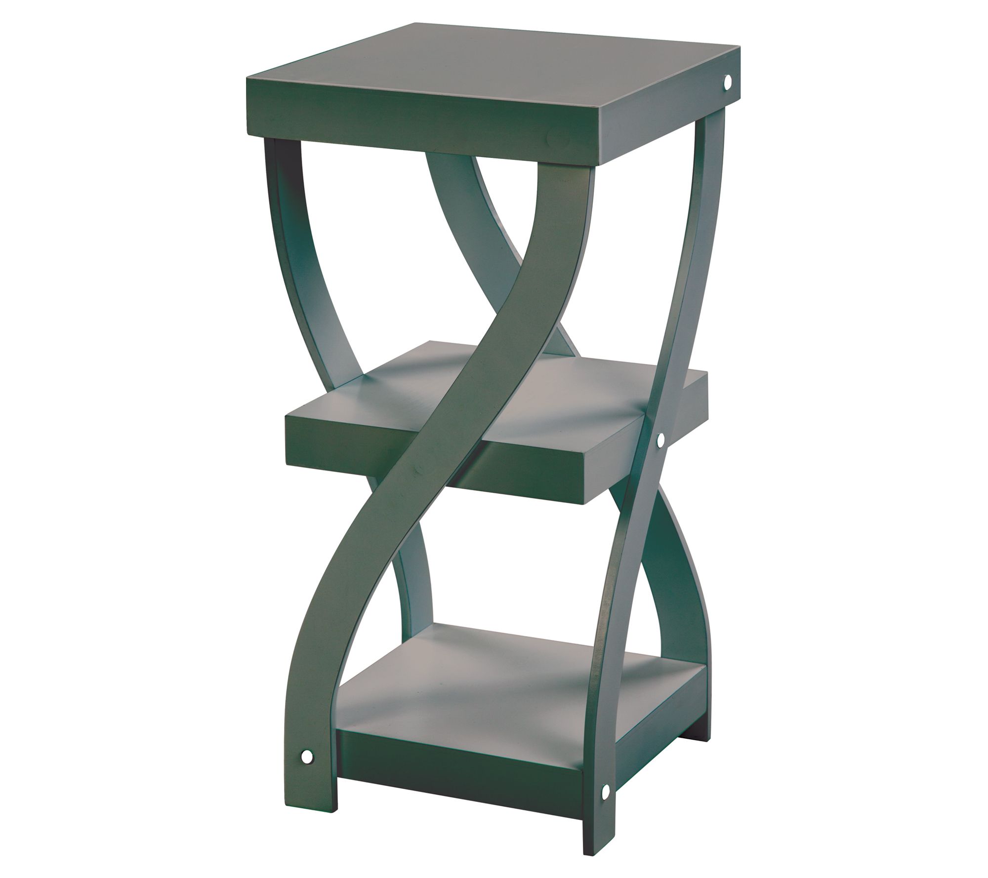 Three Tier Twisted Wood Side Table