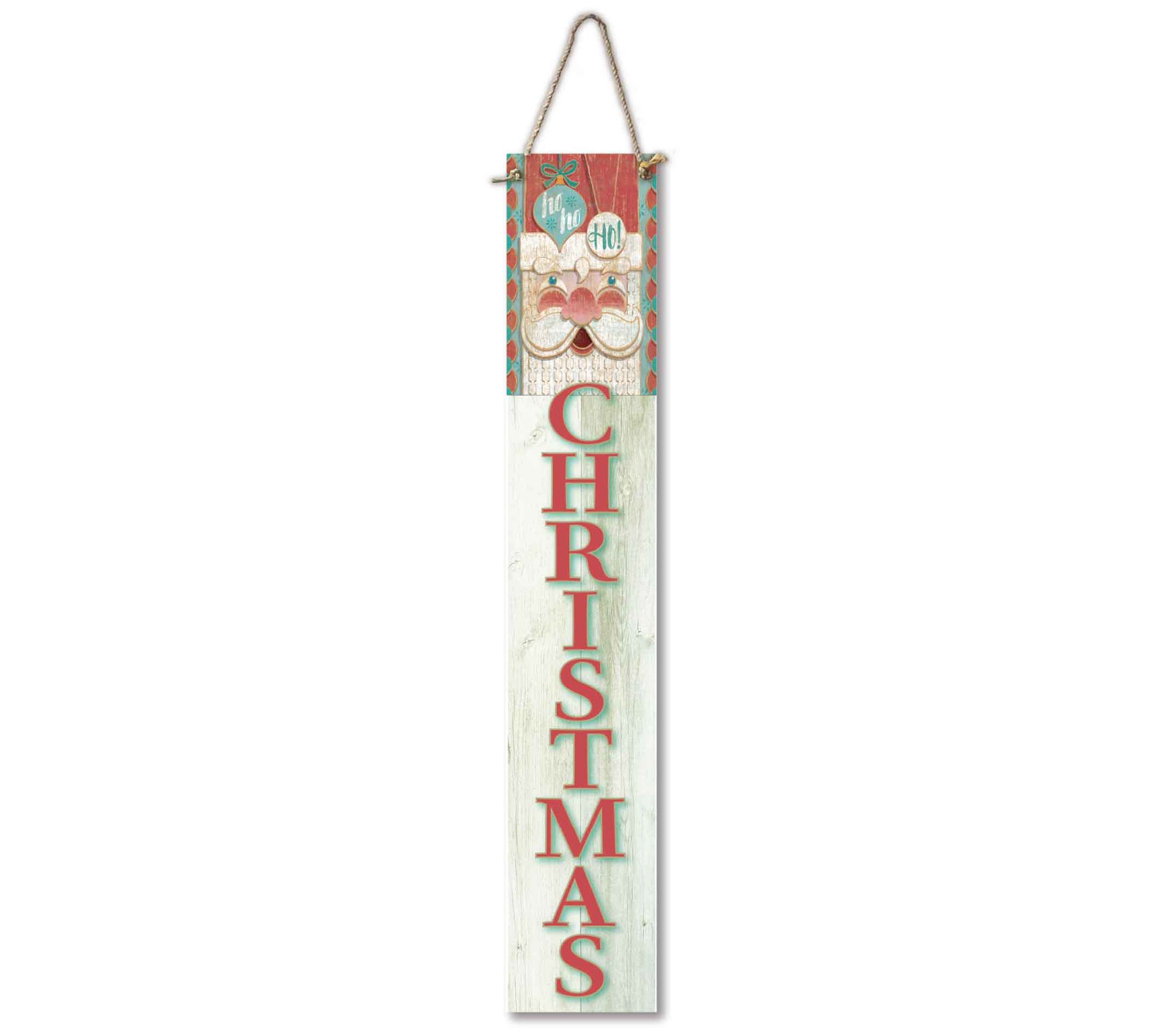 Courtside Market Vintage Santa Christmas 7x40 Hnging Sign