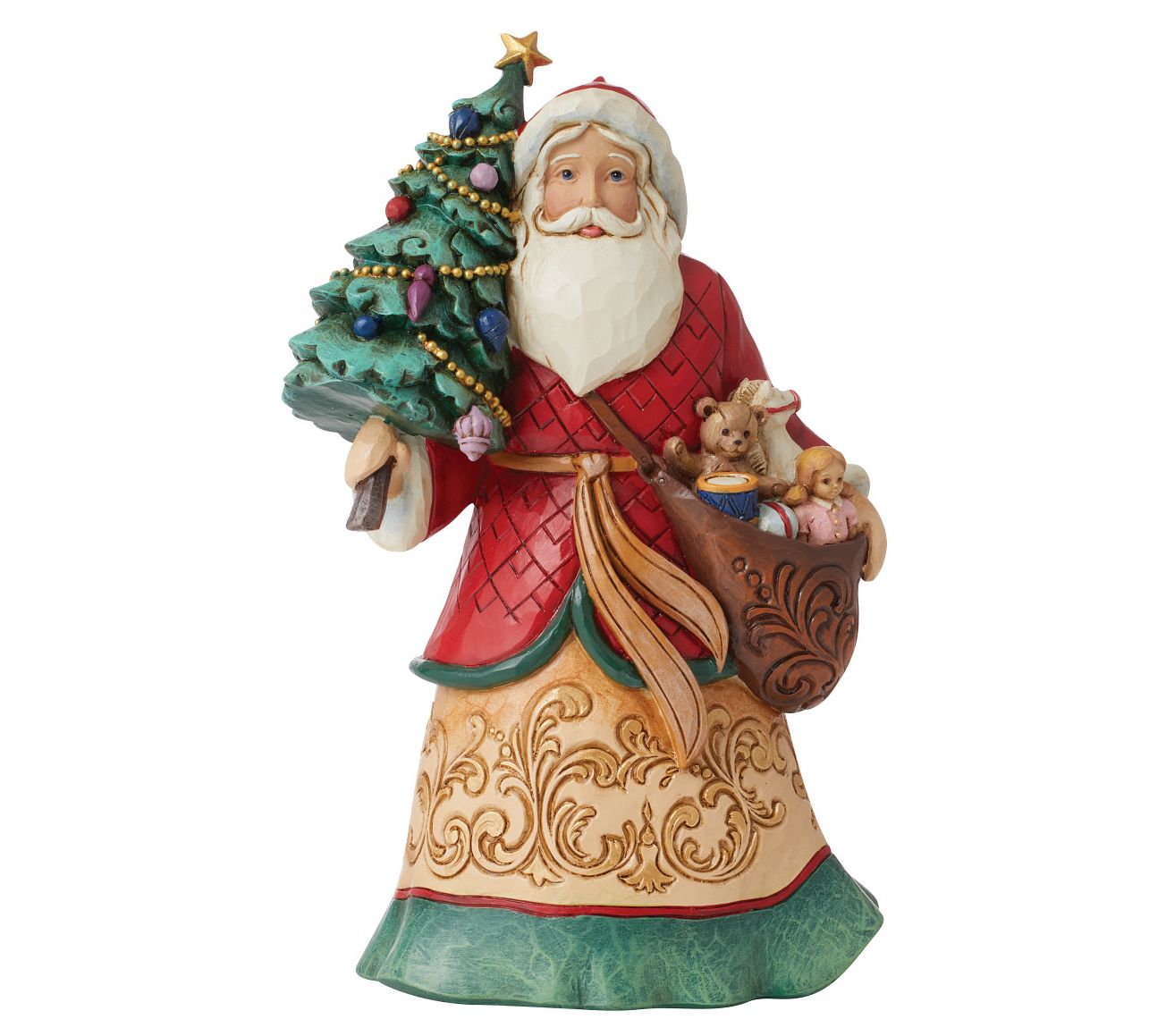 Enesco Jim Shore Santa with Tree and Toybag - QVC.com