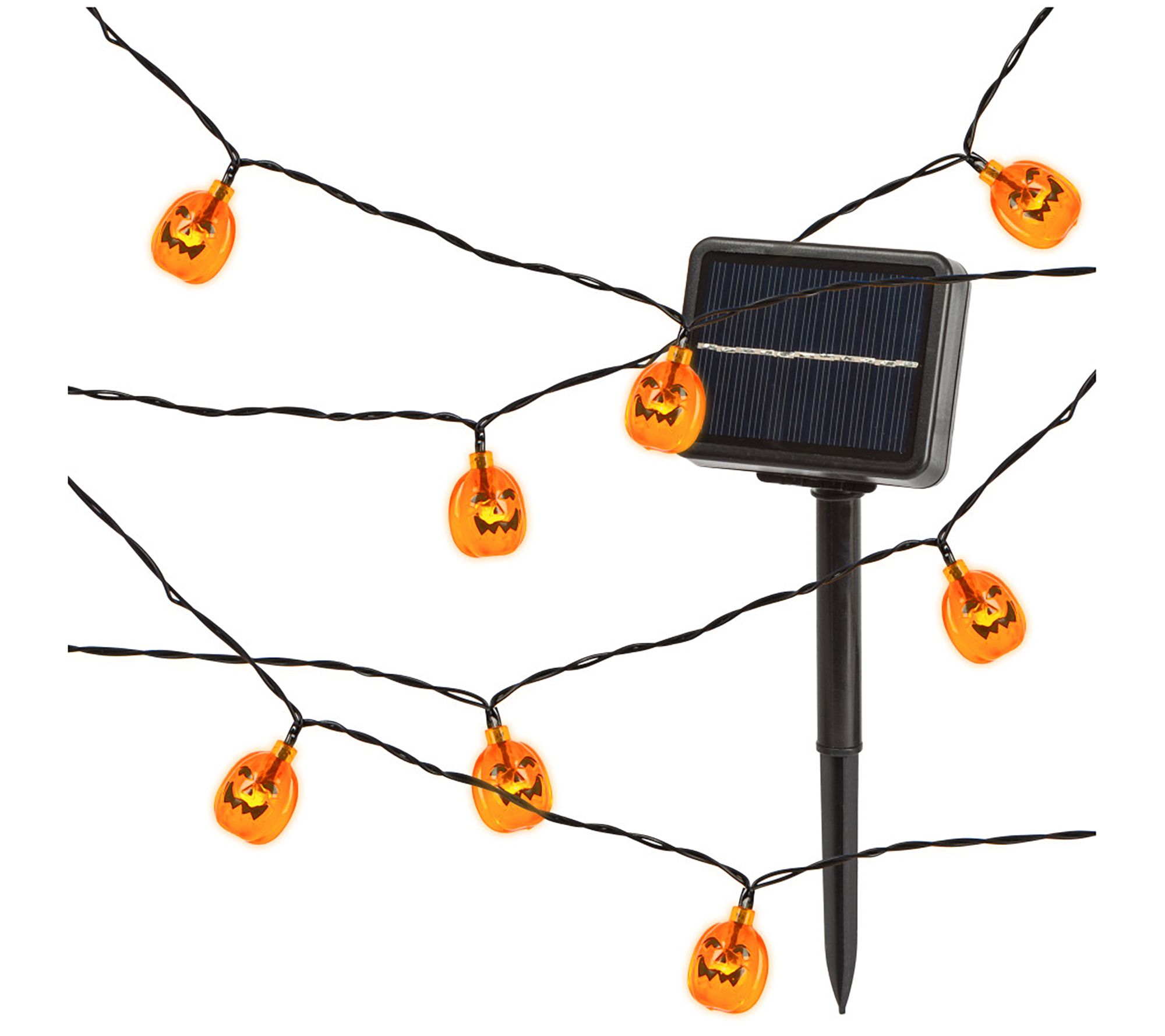Solar Powered Jack o Lantern Light String  by Gerson Co