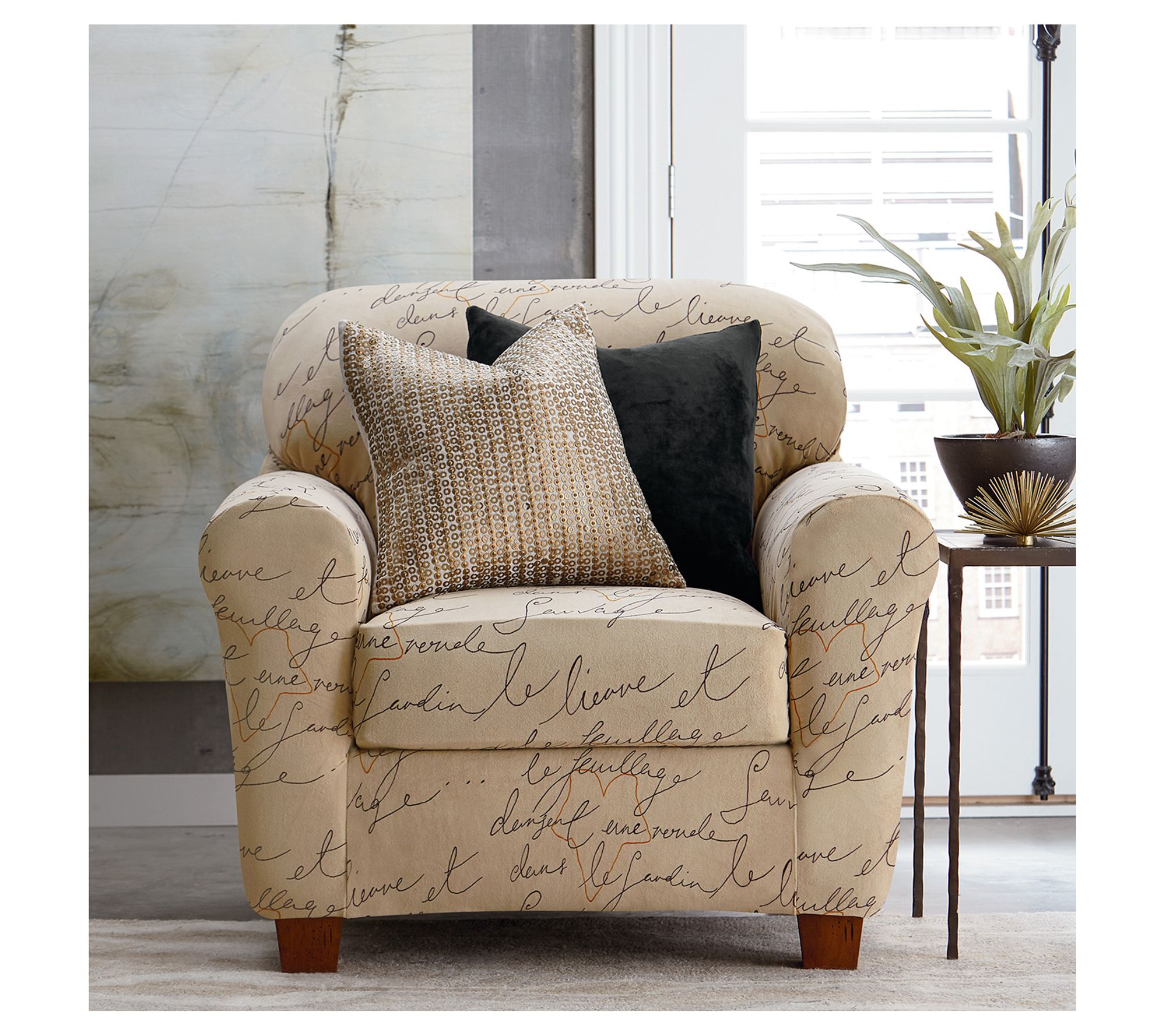 Waverly Stretch Pen Pal 2Piece Chair Slipcover