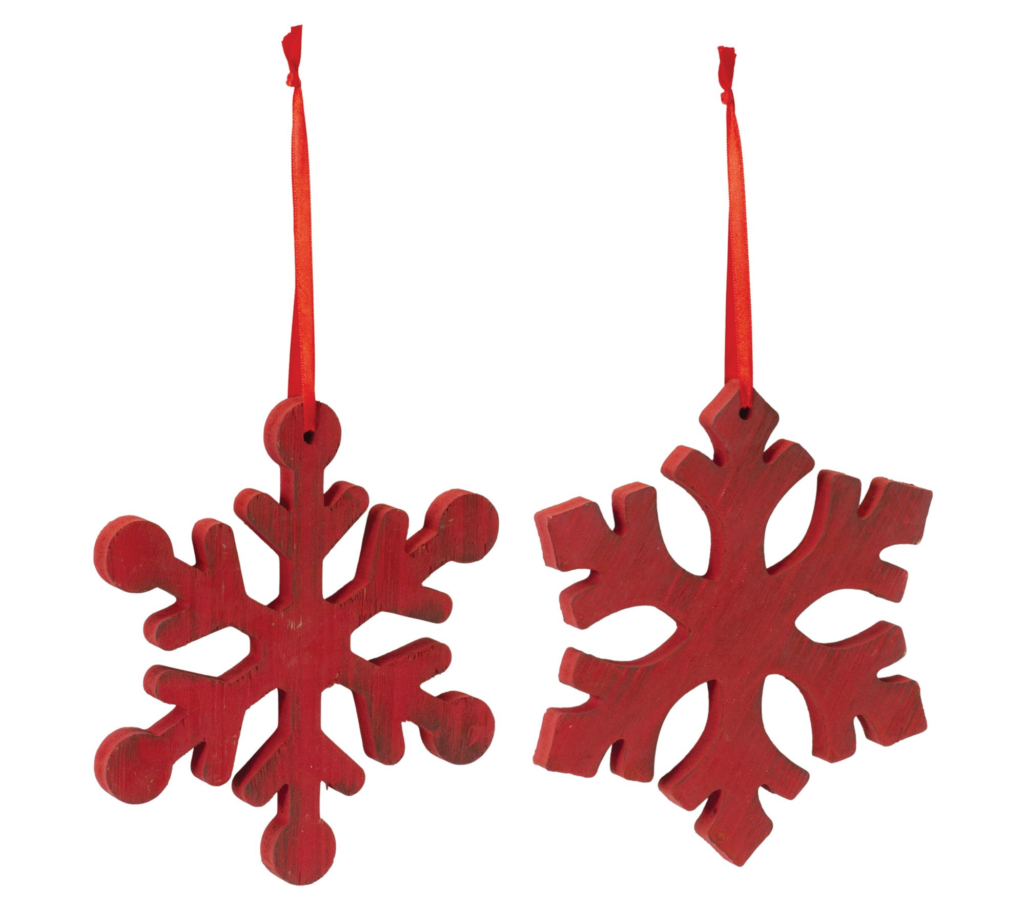 Melrose Fir Wood Snowflake Ornament (Set of 12)