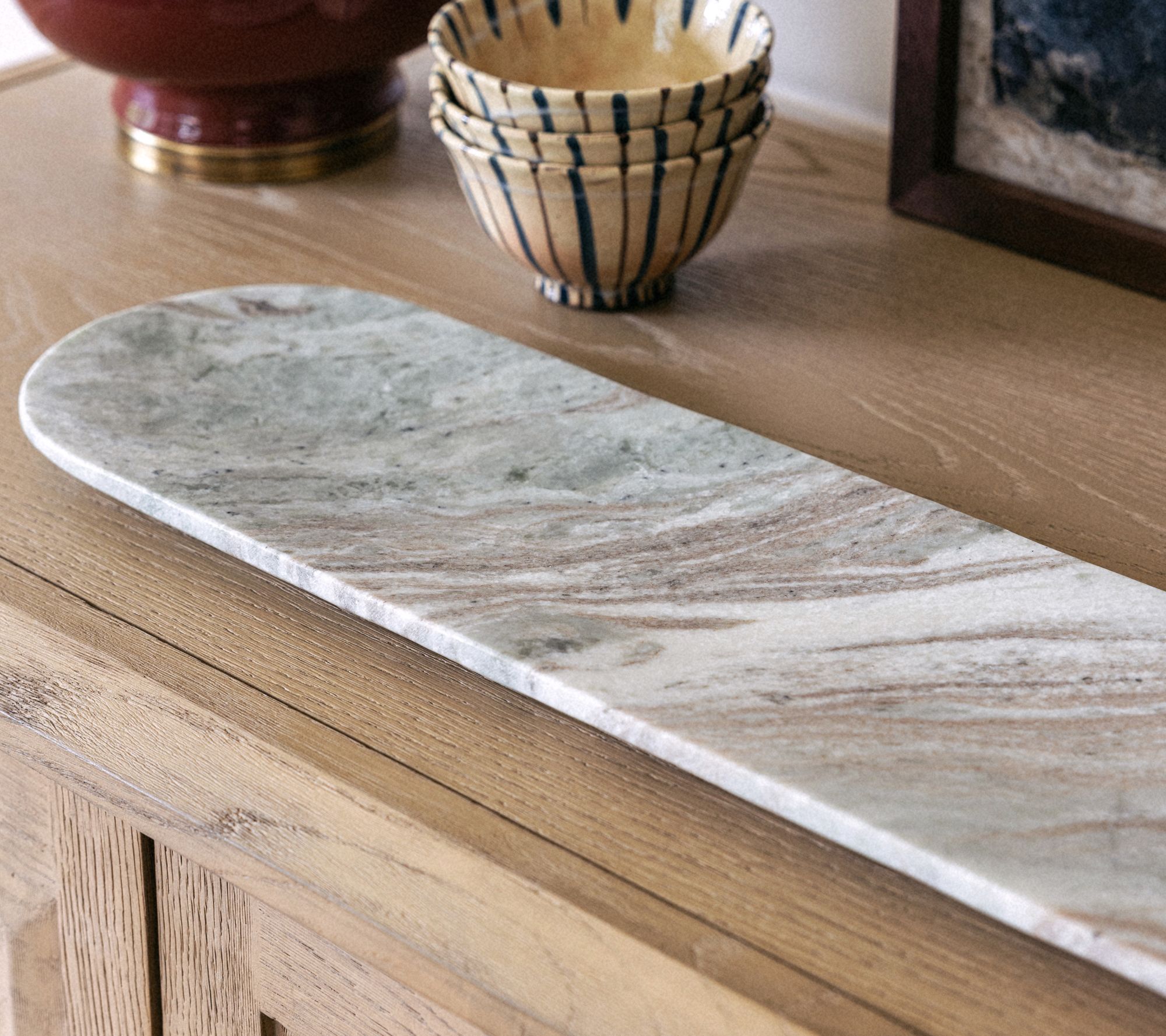 Marble deals table tray